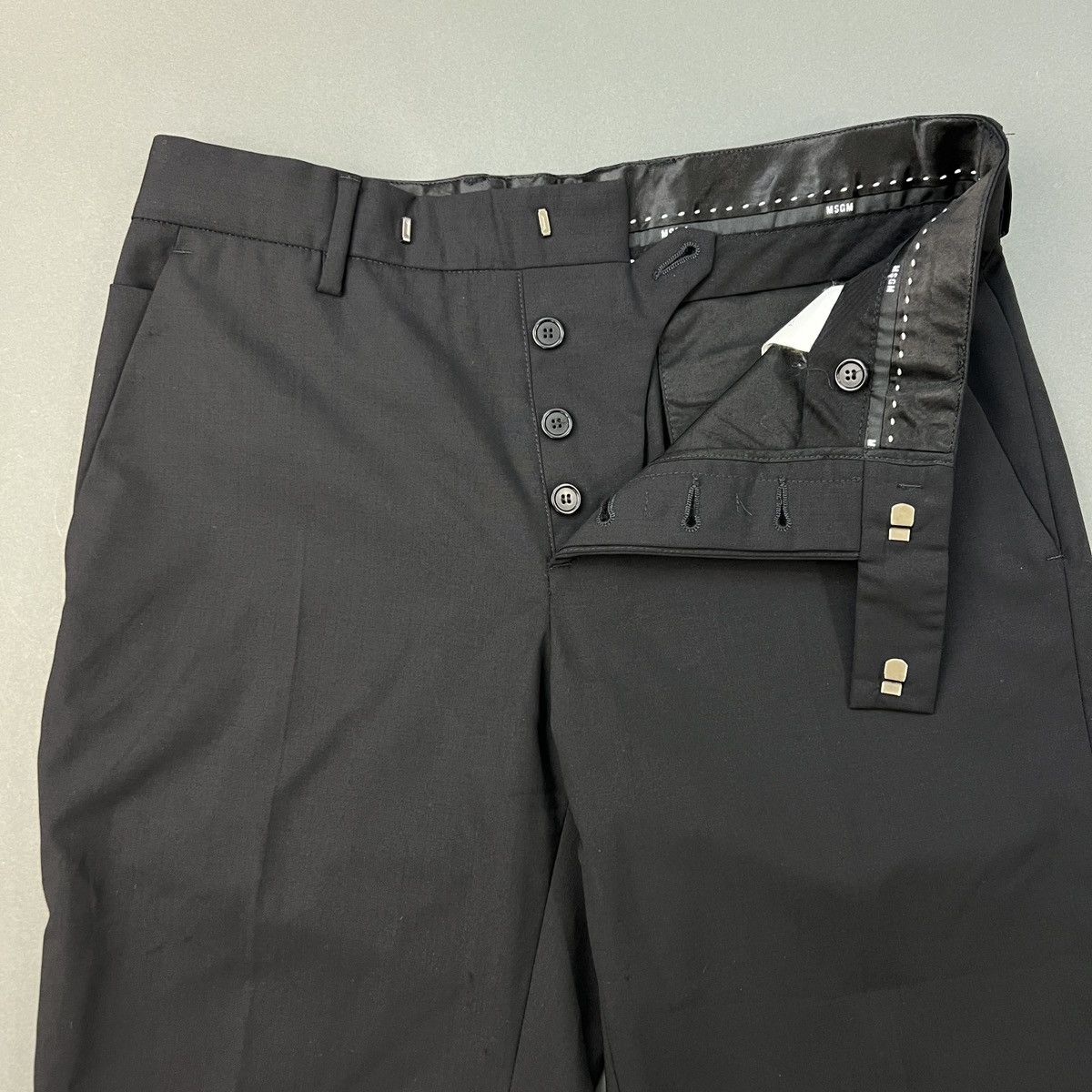 MSGM MSGM HAUNTED Pleated Virgin Wool Trousers Size US 30 / EU 46 - 5 Thumbnail