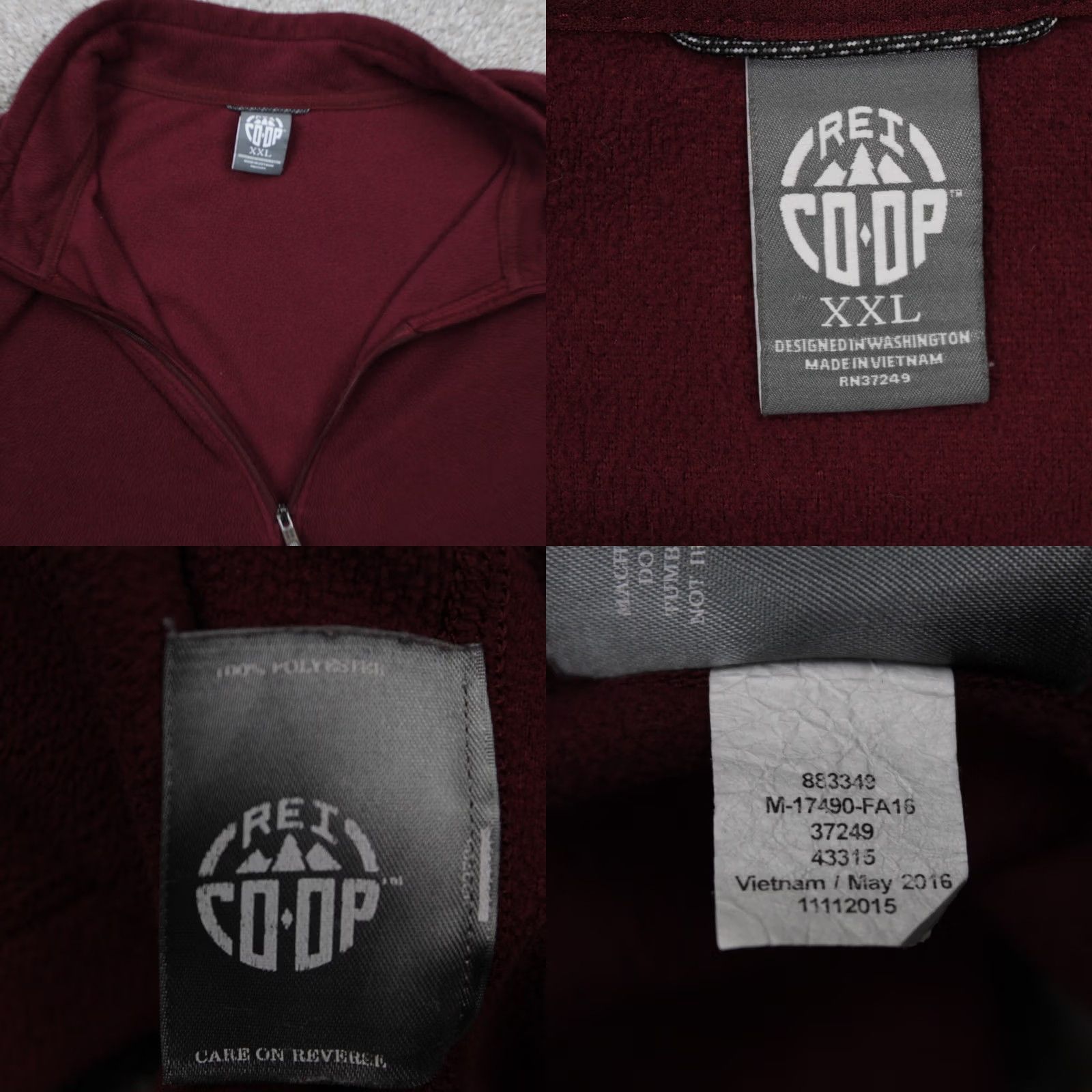 Vintage REI Co-Op Sweatshirt Mens 2XL Red 1/4 Zip L/S Pullover Sweater Shacket Hoodie Knit Shirt Casual, Outdoors, Golf, Hiking, Walking Mens Size US XXL / EU 58 / 5 - 8 Thumbnail