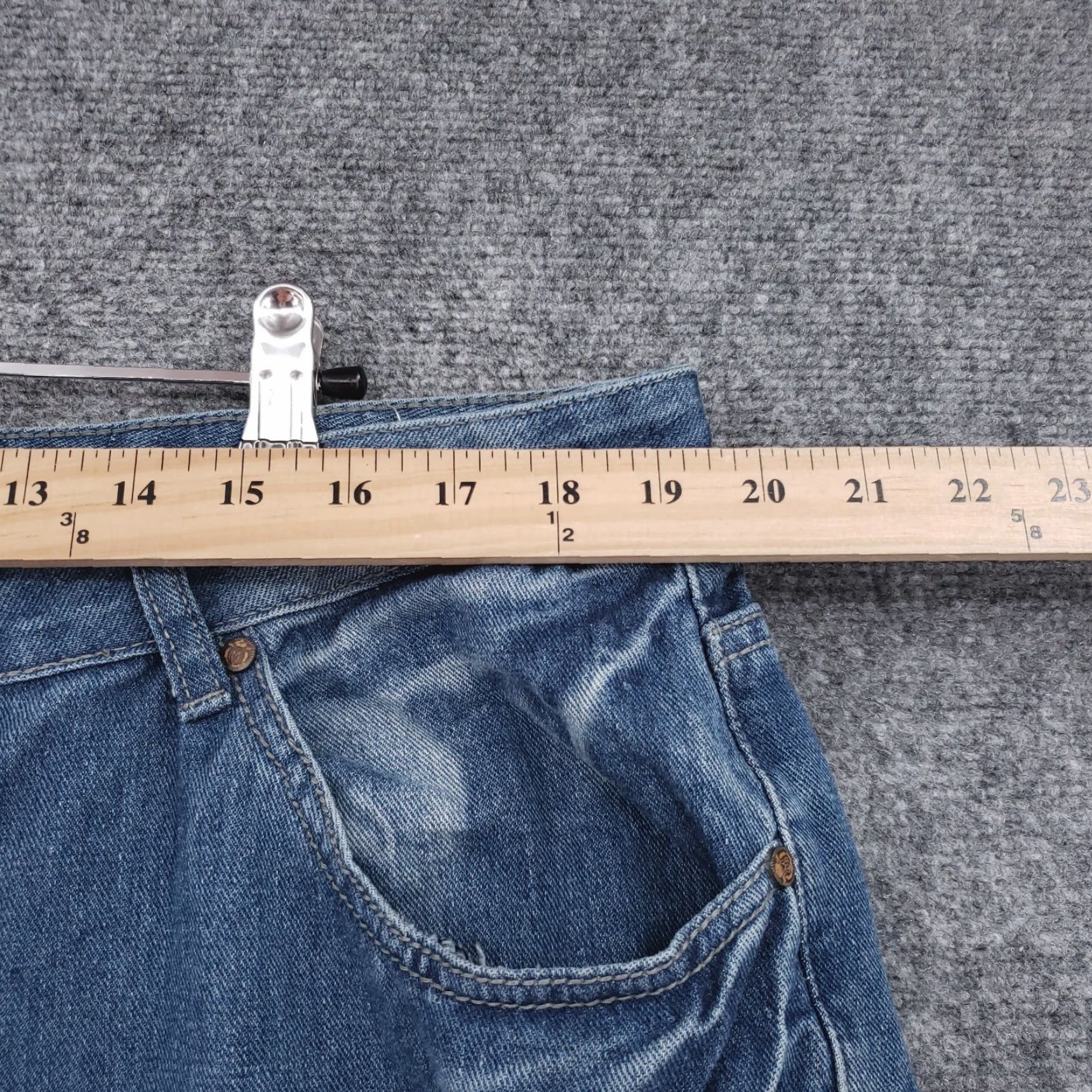 Vintage Monarchy Jeans Mens 40x31 Blue Premium Denim Whiskered Straight Leg Jeans Regular 5-Pocket Blue Monarchy Mens 40x31 Denim Straight Leg Vintage No Size US 40 / EU 56 - 7 Thumbnail