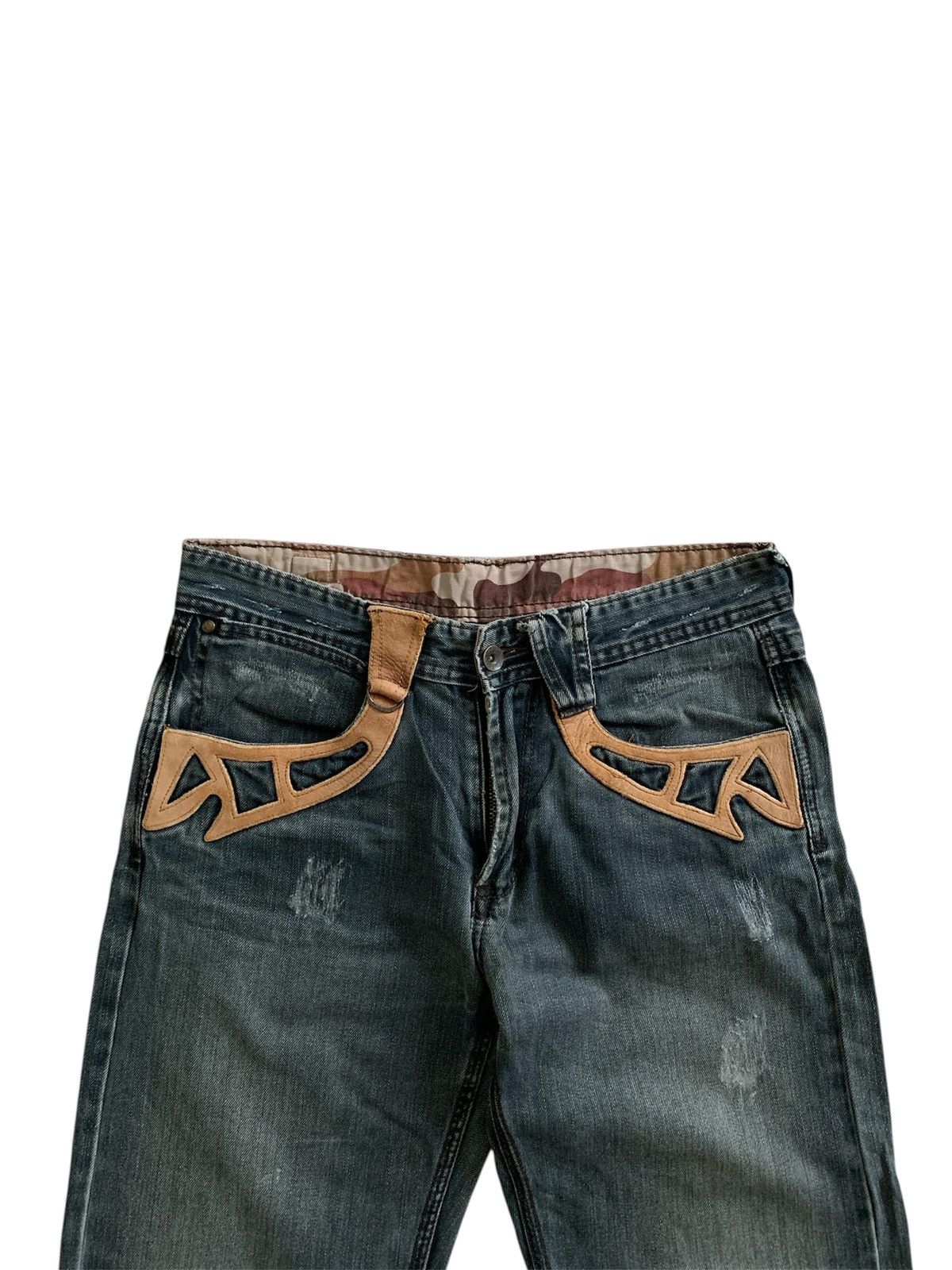 Nicole Club NCFM Nicole Club For Men Leather Pocket Bootcut Jeans Size US 30 / EU 46 - 3 Thumbnail