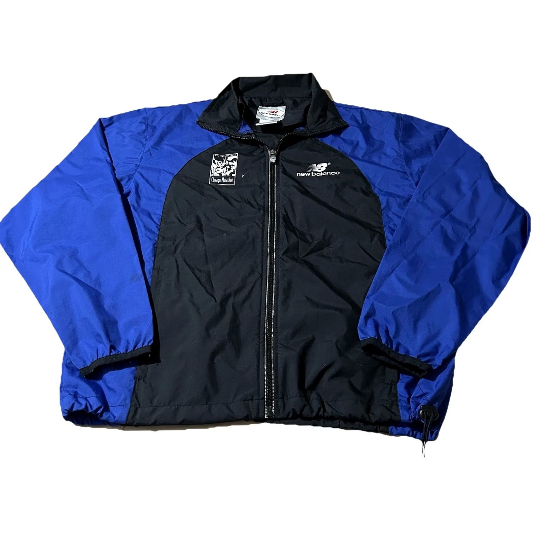New Balance VINTAGE New Balance Windbreaker Jacket Chicago Marathon M Men Blue Nylon Jacket Medium Size US M / EU 48-50 / 2 - 2 Thumbnail