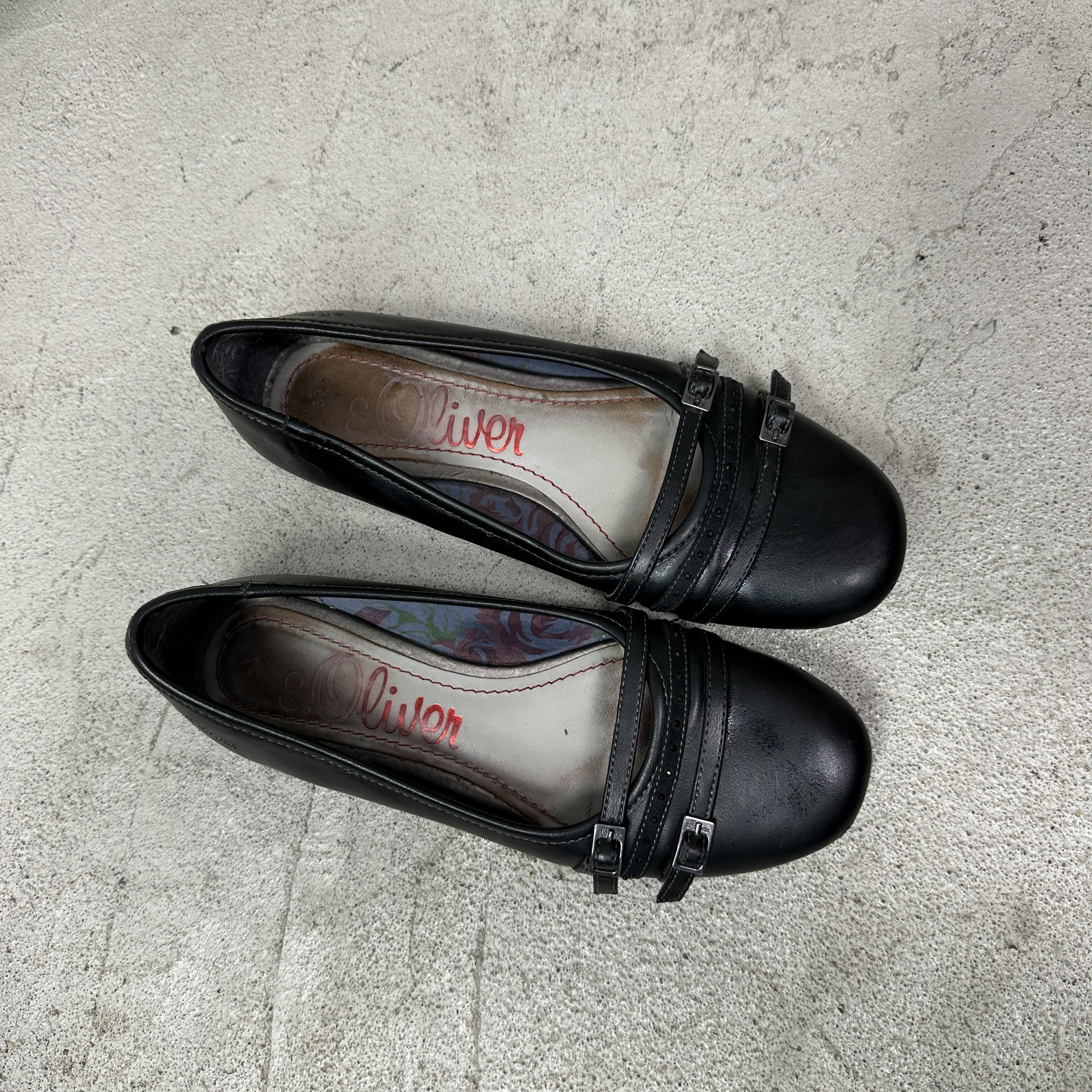 Vintage Vintage Avant Garde Leather Buckled Ballet Flats Y2K Size US 9 / IT 39 - 5 Thumbnail
