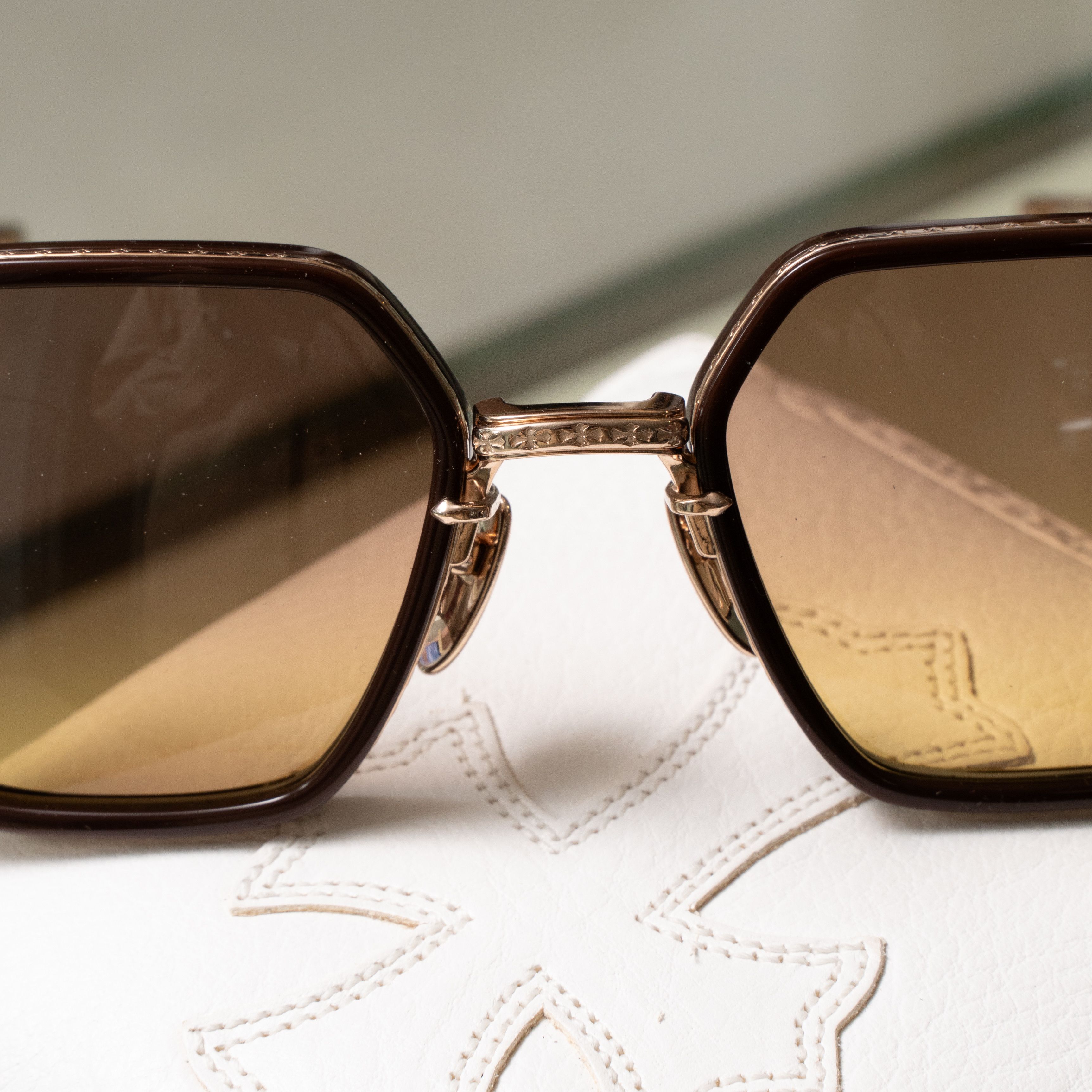 Chrome Hearts CHROME HEARTS DANGER ZONE Classic Brown/Gold Plated Size ONE SIZE - 5 Thumbnail