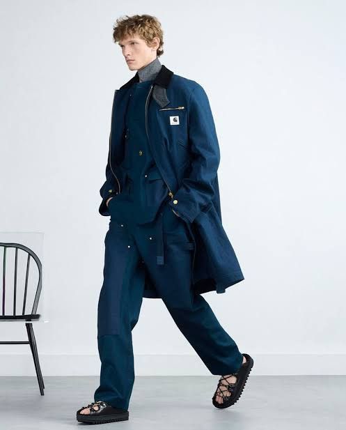 Sacai Sacai x Carhartt WIP Duck Coat Blue size 2 Size US M / EU 48-50 / 2 - 1 Thumbnail