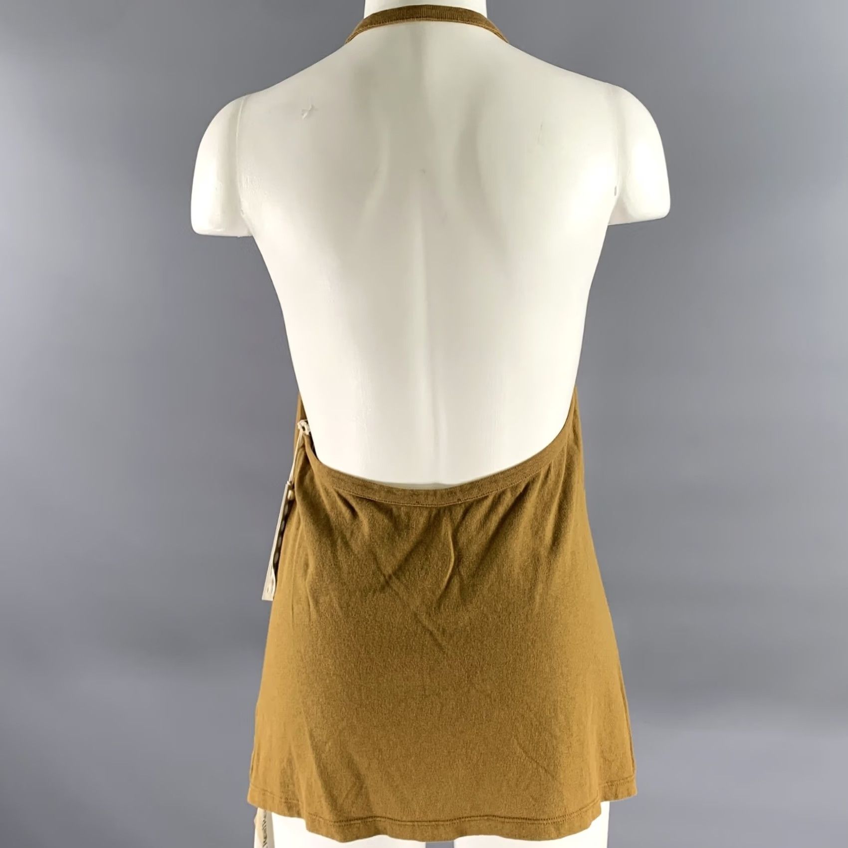 KHAITE KHAITE Size L Brown Cotton Halter Top Size L / US 10 / IT 46 - 4 Thumbnail