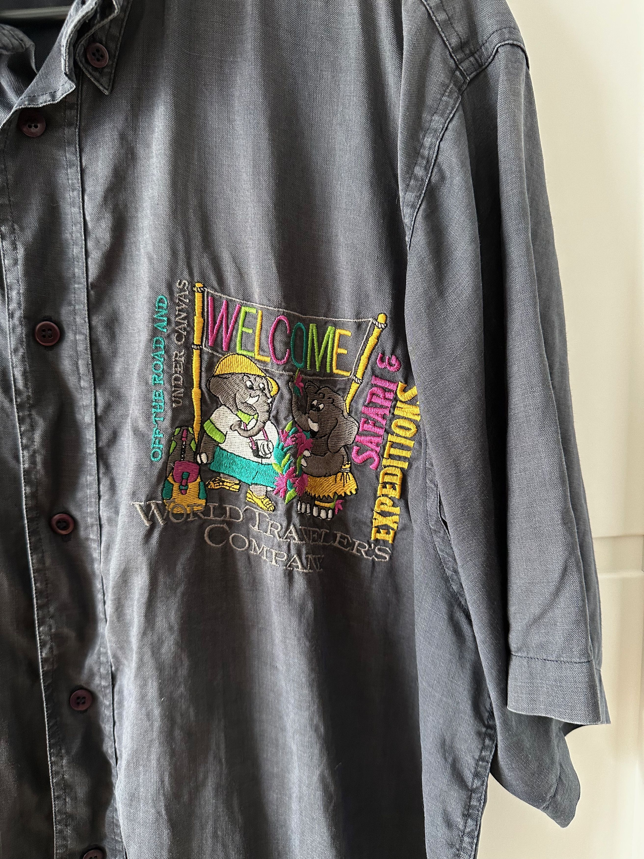 Carlo Colucci 90's CARLO COLUCCI linen shirt multicolor embroidered Size US M / EU 48-50 / 2 - 2 Thumbnail