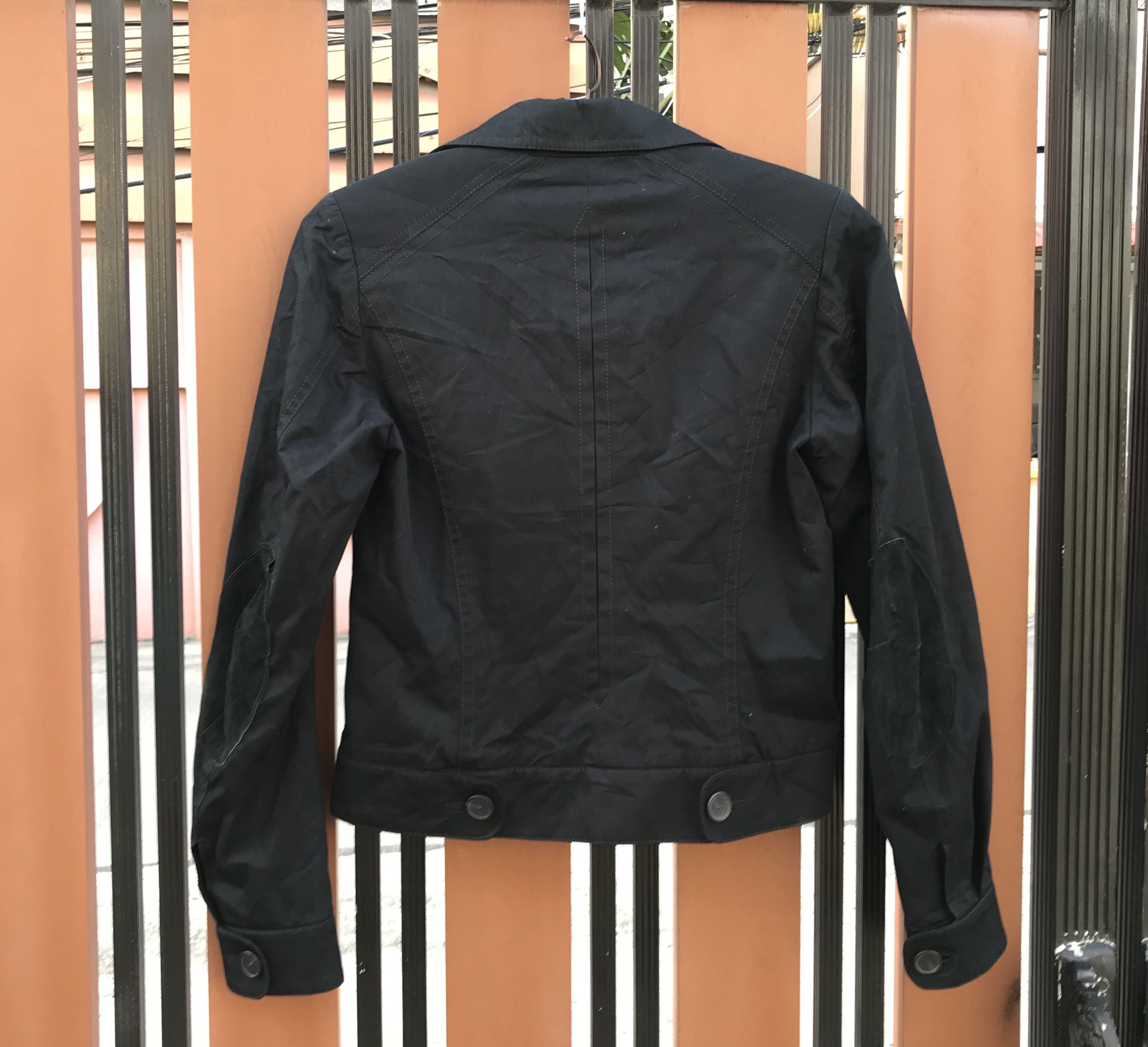 Veronique Branquinho (J164) Veronique Branquinho Black Leather Elbow Patch Jacket Size XS / US 0-2 / IT 36-38 - 6 Thumbnail