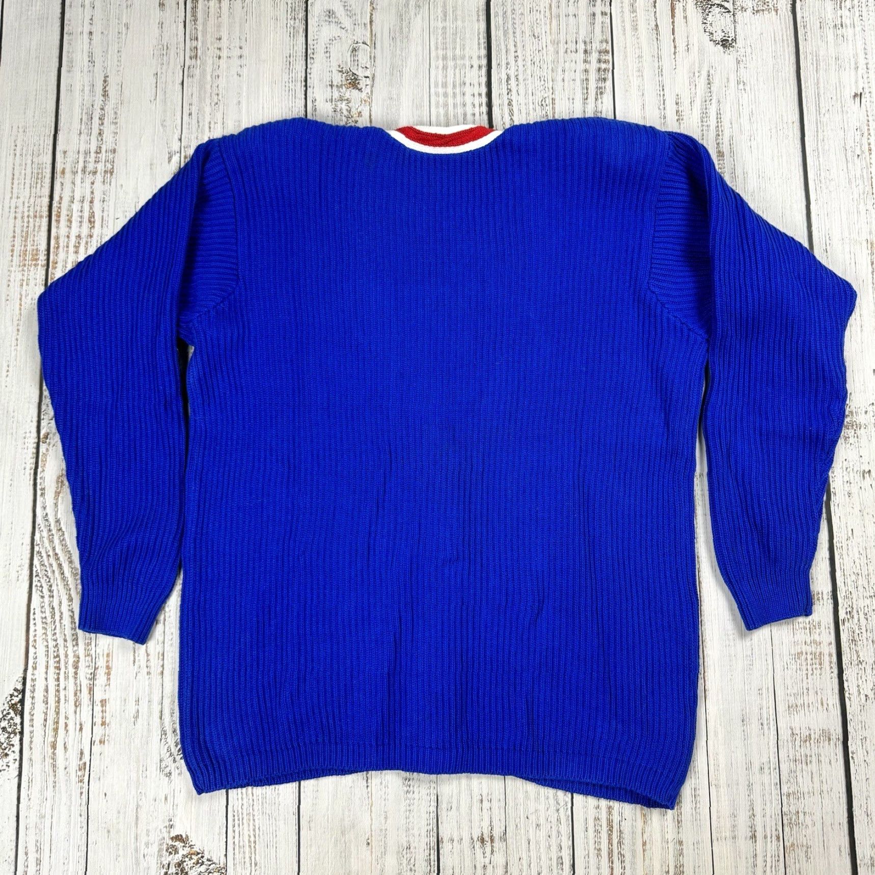 Vintage VINTAGE LizSport Cardigan Adult L Blue Cotton Knit Button Front V-Neck Long Sleeve 90s Womens Size L / US 10 / IT 46 - 7 Thumbnail