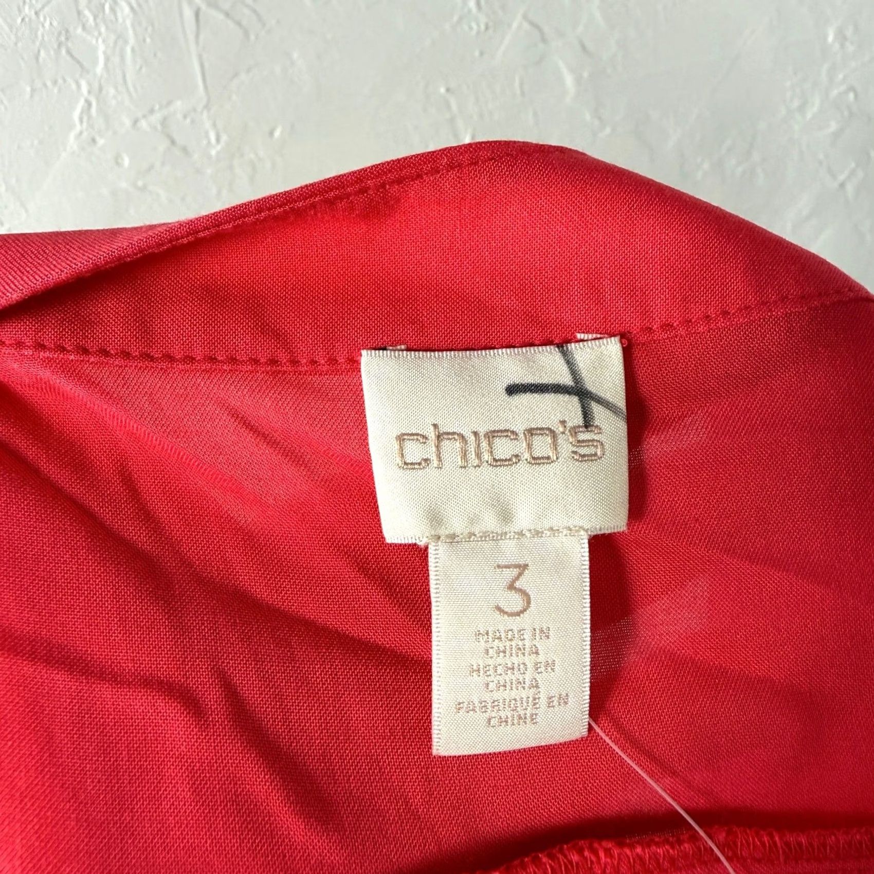 Vintage Chico's Shirt Blouse Viscose Pink Lace Button 3/4 Sleeve XL Women Casual Business Shirt Top Blouse Size XL / US 12-14 / IT 48-50 - 6 Thumbnail