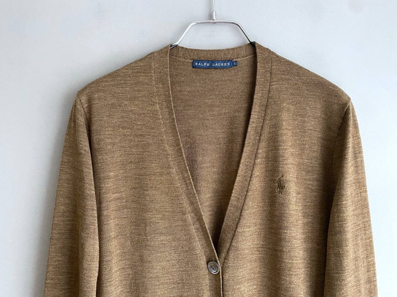 Polo Ralph Lauren Ralph Lauren 100% Merino Wool Women's Knit Cardigan, Size L Size L / US 10 / IT 46 - 4 Thumbnail