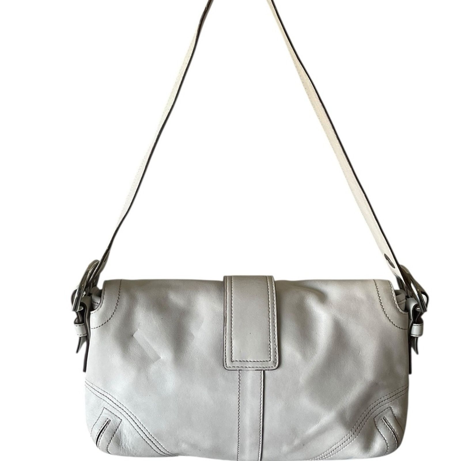 Coach Coach Soho Shoulder bag Handbag #9434 White Leather Y2K Size ONE SIZE - 11 Thumbnail