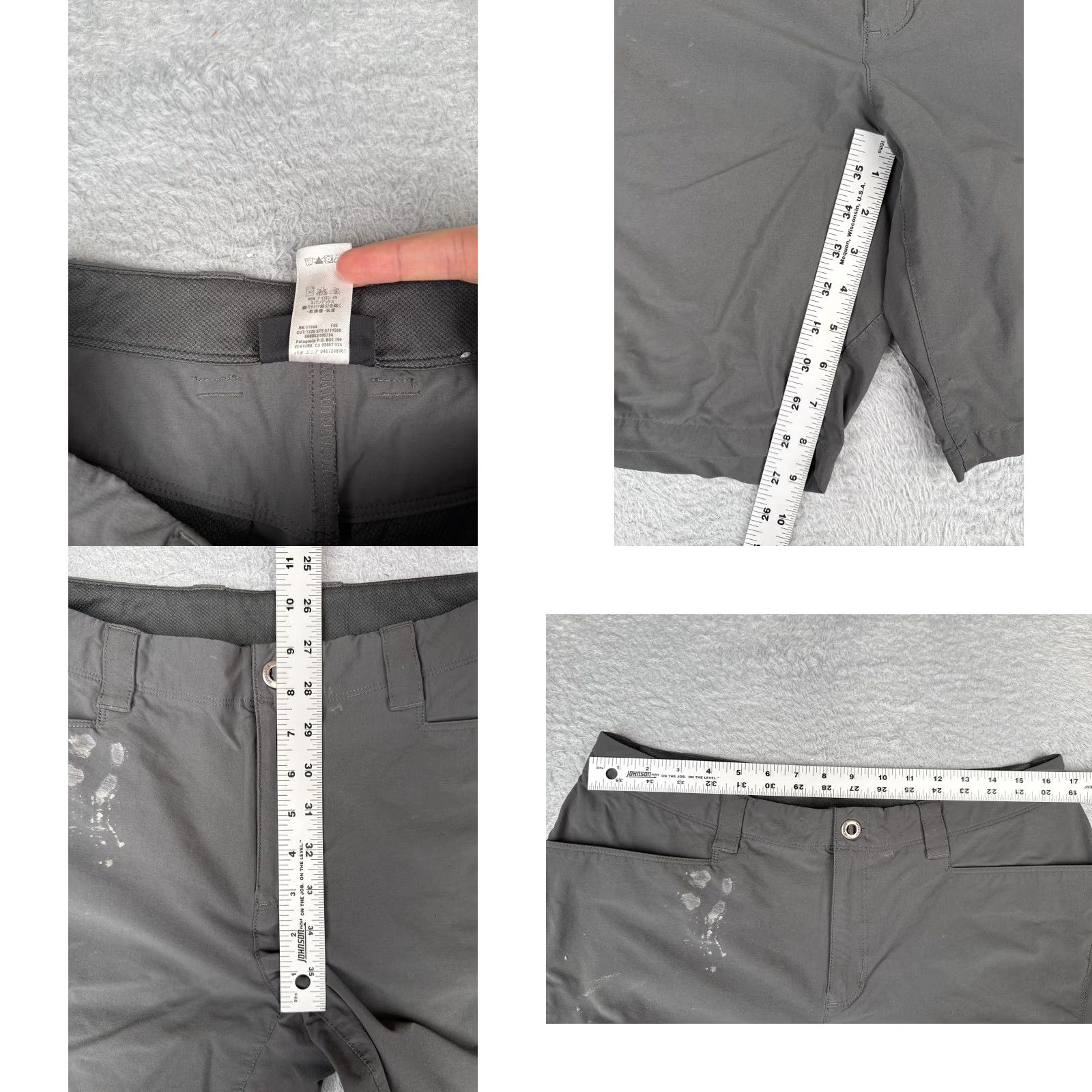 Patagonia Patagonia Shorts Womens 12 Gray Rock Guide Shorts Nylon Blend Cargo Hike 34x9 Size 34" / US 12 / IT 48 - 8 Thumbnail