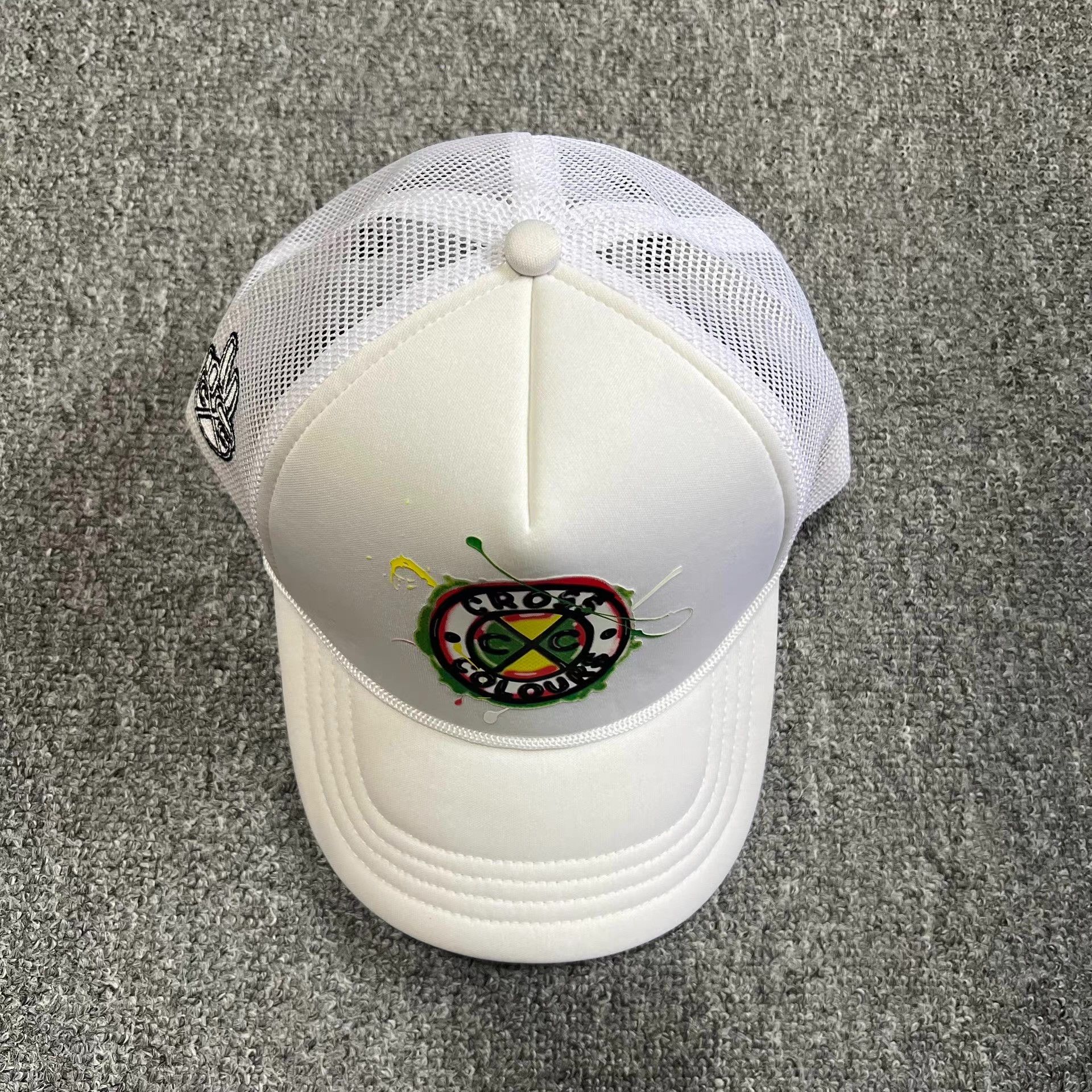 Cross Colours Cross Colours curvedbrimmeshtruckerbaseball cap sun hat Q7 Size ONE SIZE - 6 Thumbnail
