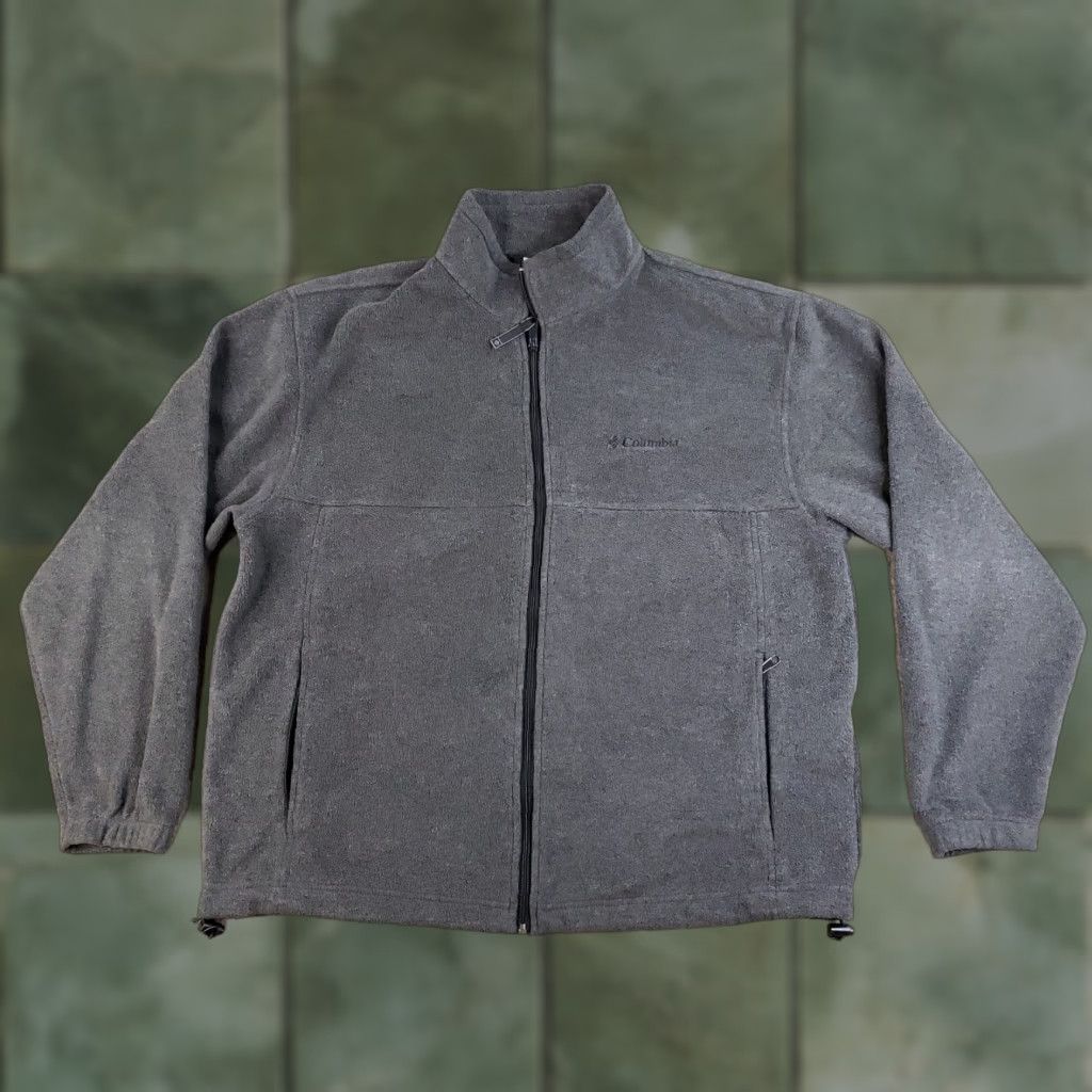 Layer 8 Columbia Jacket Mens XL Gray Full Zip Fleece Outdoor Layer Mock Neck Wind-Resistant Pockets Zipper Embroidered Logo 90s? (no, not 90s) Size US XL / EU 56 / 4 - 1 Thumbnail