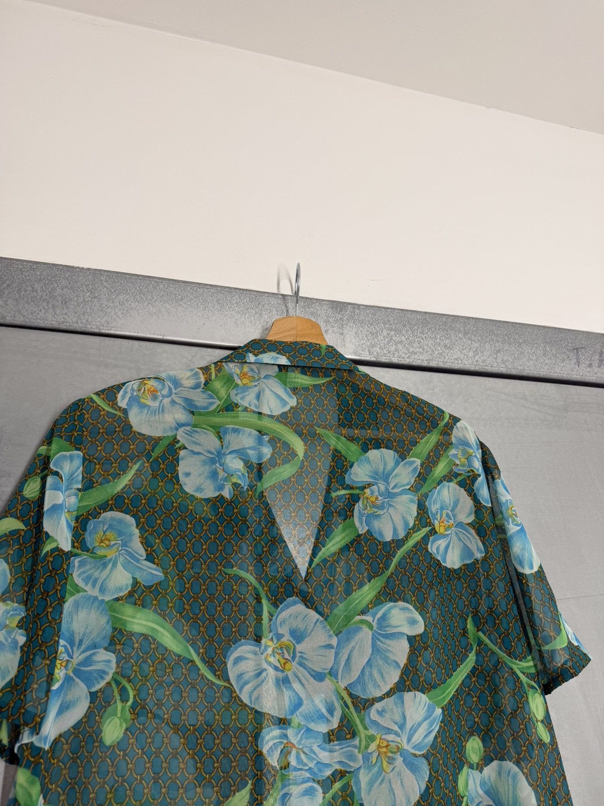 Christian Dior Monsieur Christian Dior Floral Overprinted Transparent Shirt Size L / US 10 / IT 46 - 17 Thumbnail