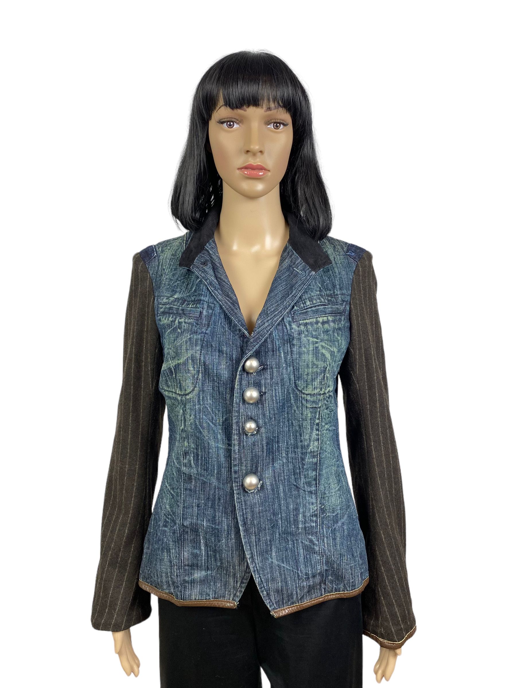 Other Ra. Re Denim blazer jacket made in italy wool sleeves size M Size M / US 6-8 / IT 42-44 - 1 Thumbnail