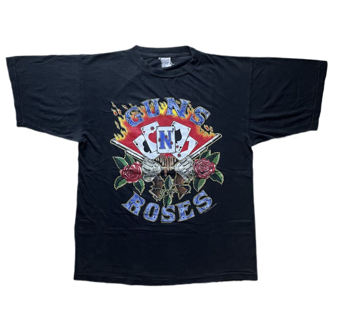 Guns N' Roses 90s vintage GUNS N' ROSES 1991 CARDS TEE BROCKUM Size US XL / EU 56 / 4 - 1 Thumbnail