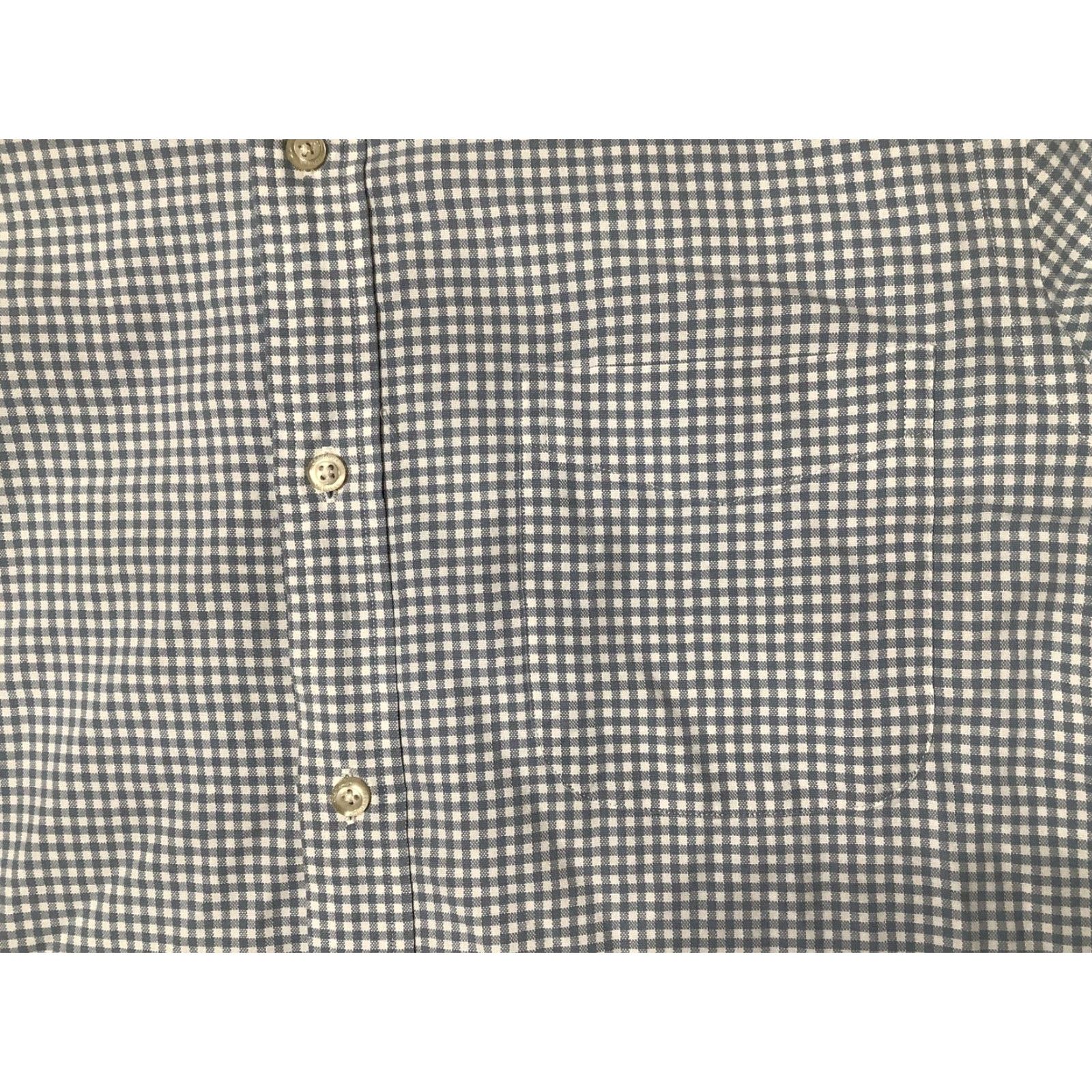 Cremieux Cremieux Shirt Mens Medium Blue Gingham Slim Fit Supima Cotton Button Front Size US M / EU 48-50 / 2 - 4 Thumbnail