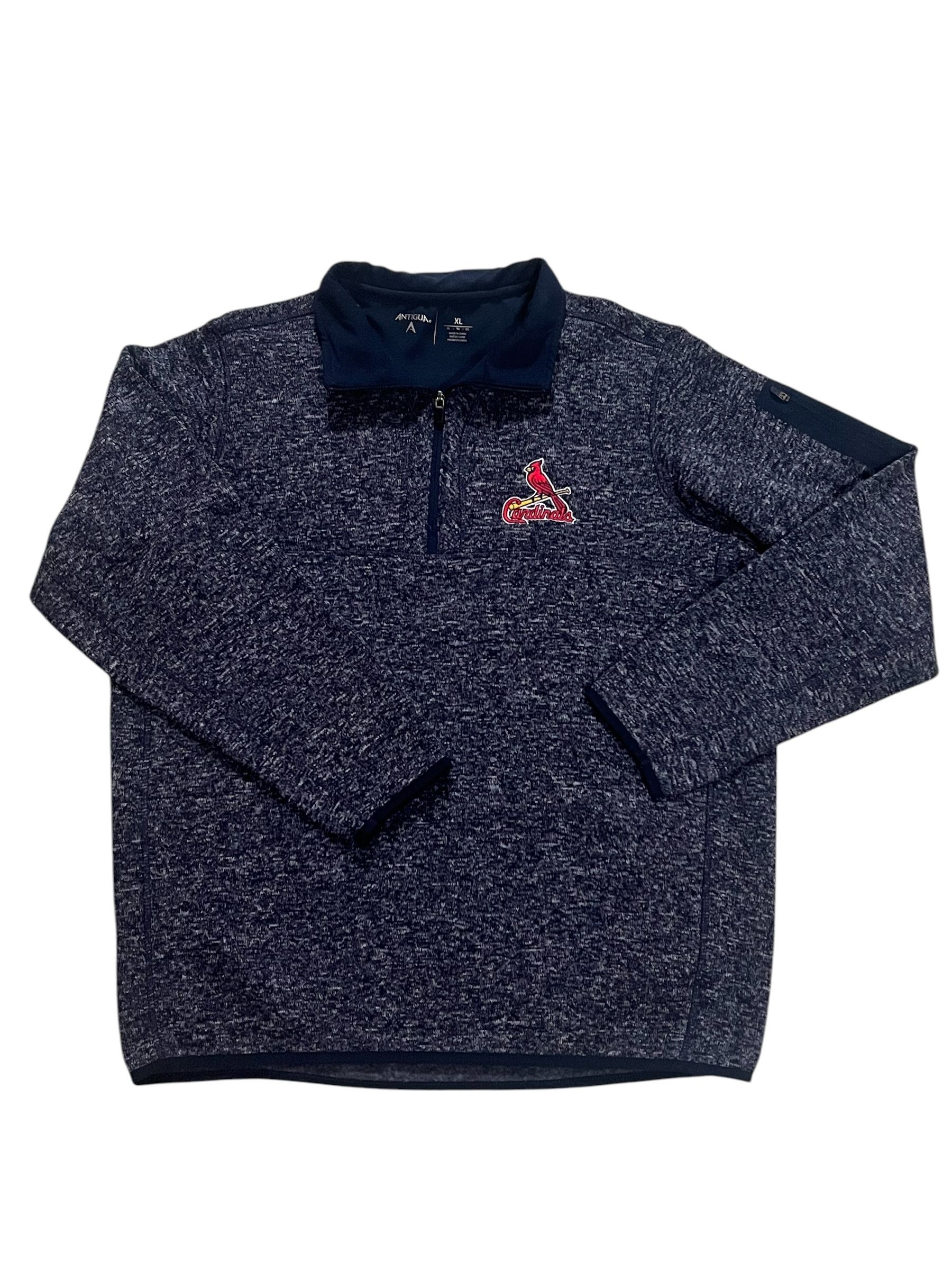Antigua St. Louis Cardinals Antigua 1/4 Zip Pullover Sweatshirt XL Size US XL / EU 56 / 4 - 1 Thumbnail