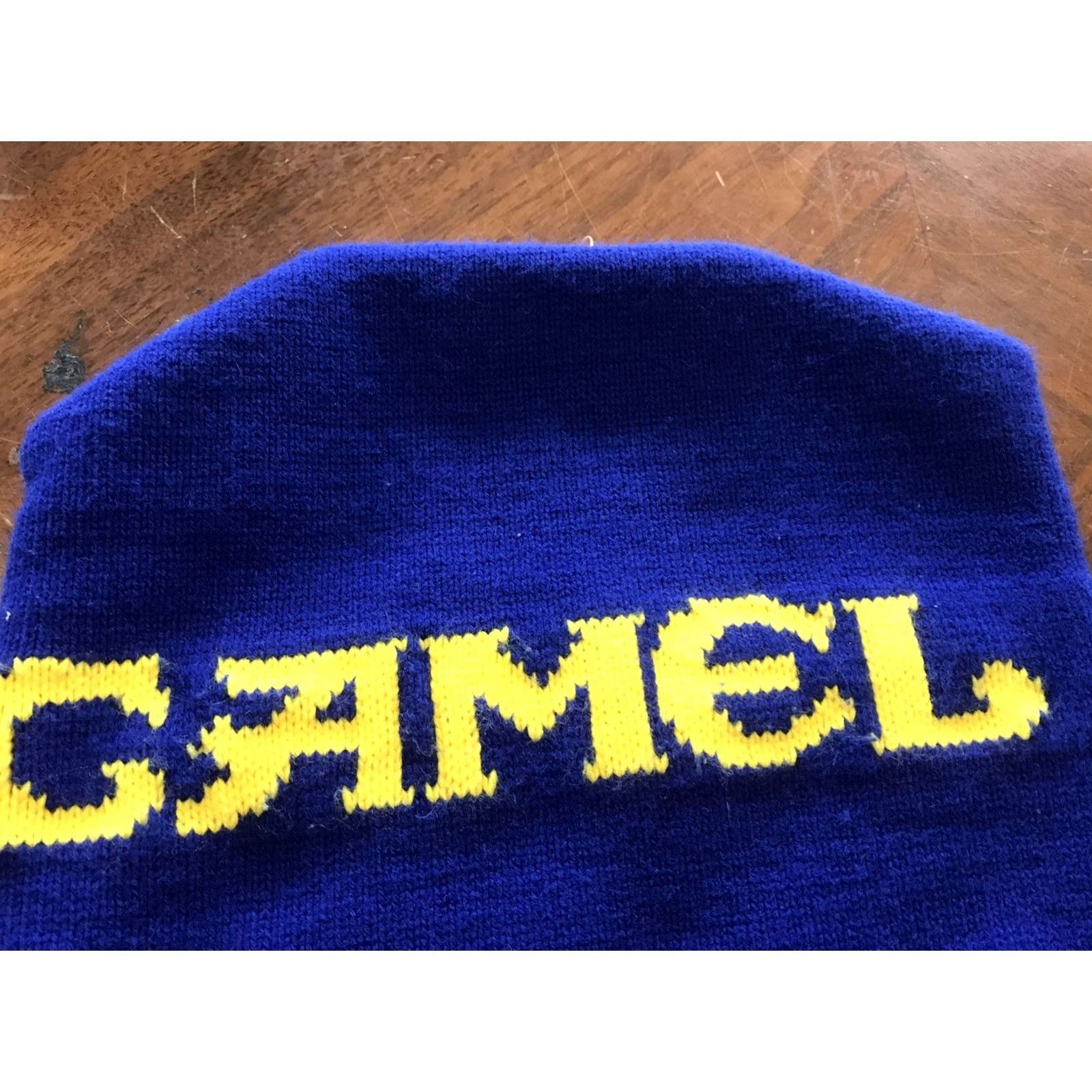 Camel VINTAGE CAMEL CIGARETTES LOGO WINTER BEANIE CAP BLUE SKULL HAT CAP Size One Size Adults Mens Women Boys Girls Size ONE SIZE - 3 Thumbnail