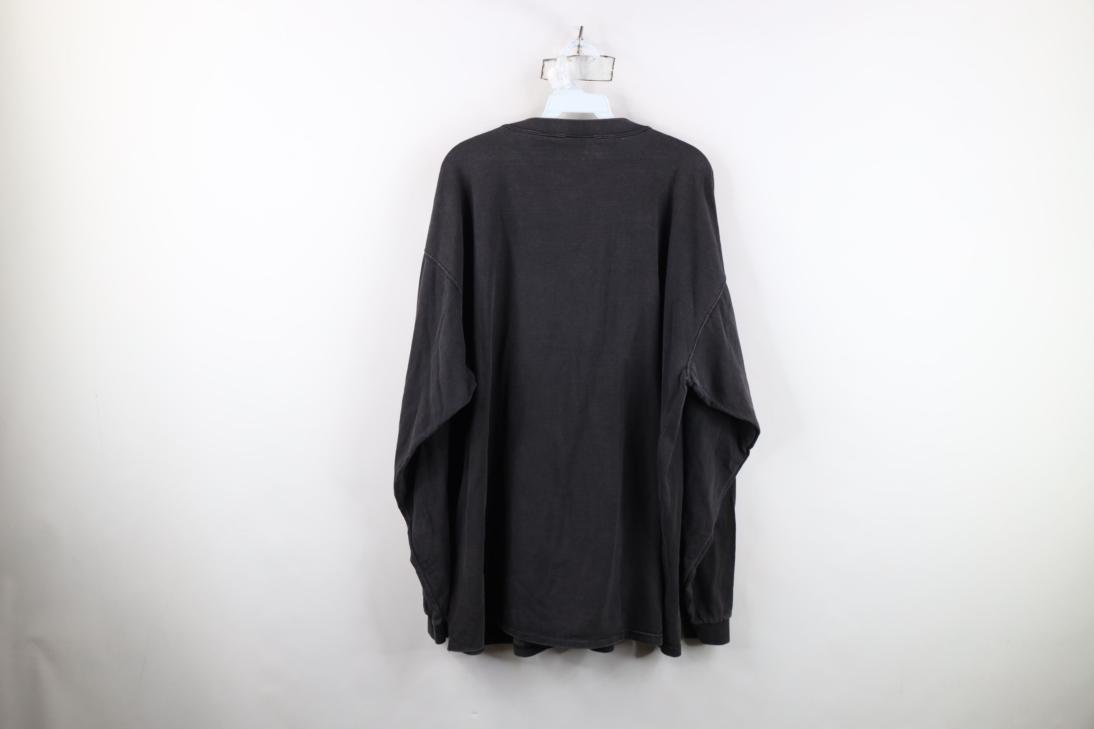 Vintage Vintage 90s Streetwear Hood Hiker Long Sleeve T-Shirt Black Size US XXL / EU 58 / 5 - 12 Thumbnail