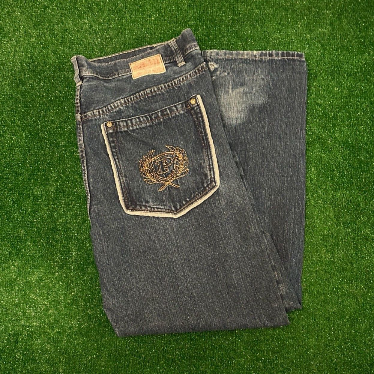 Phat Farm VINTAGE Phat Farm Jeans Baggy Skater Grunge Hip Hop 38x32 Mens Dark Blue Denim Wide-Leg Size 38 VTG Size US 38 / EU 54 - 6 Thumbnail
