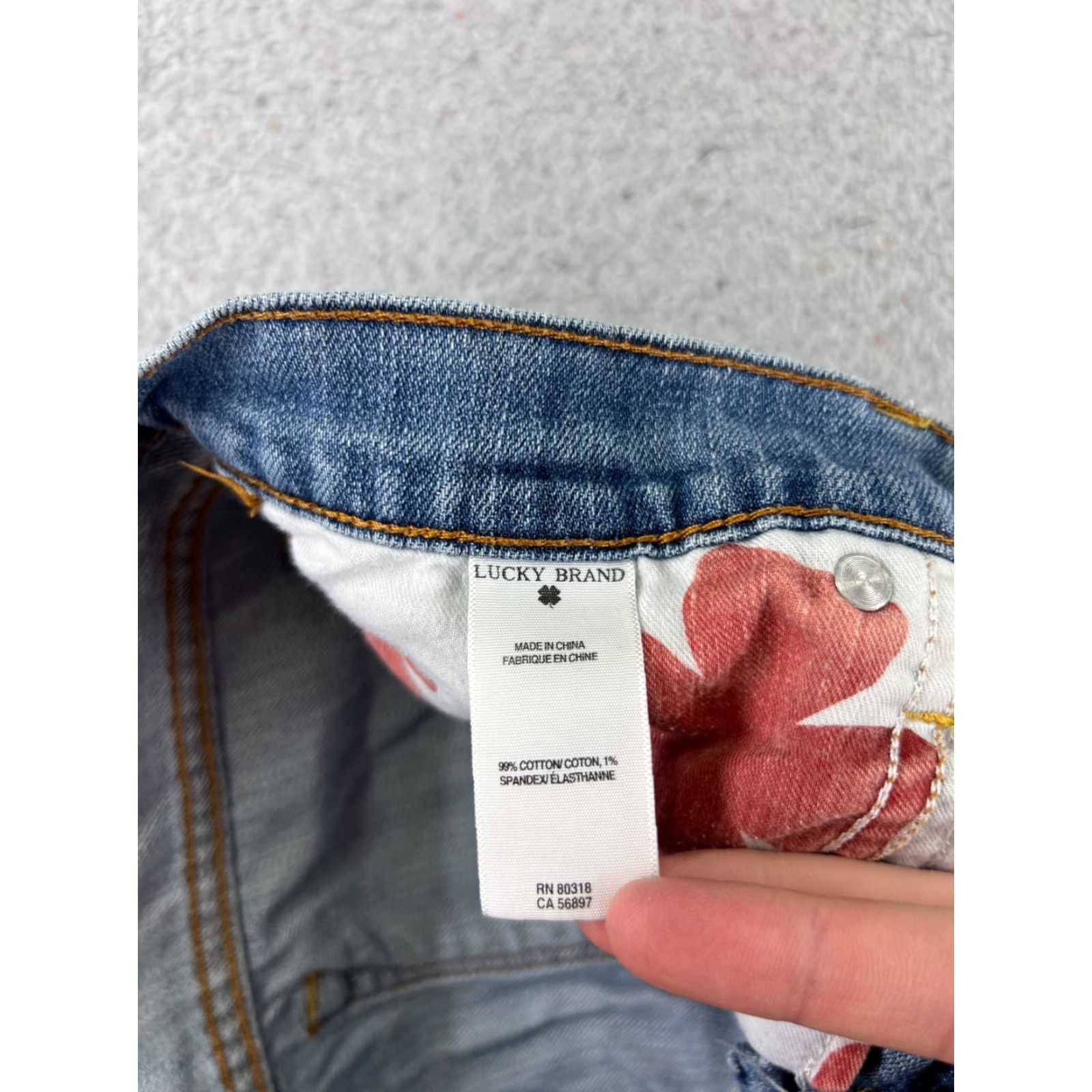 Lucky Brand Vintage Lucky Brand Blue Denim Jeans Women 8 Straight Fit Cotton Stretch 27x26 Size 30" / US 8 / IT 44 - 7 Thumbnail