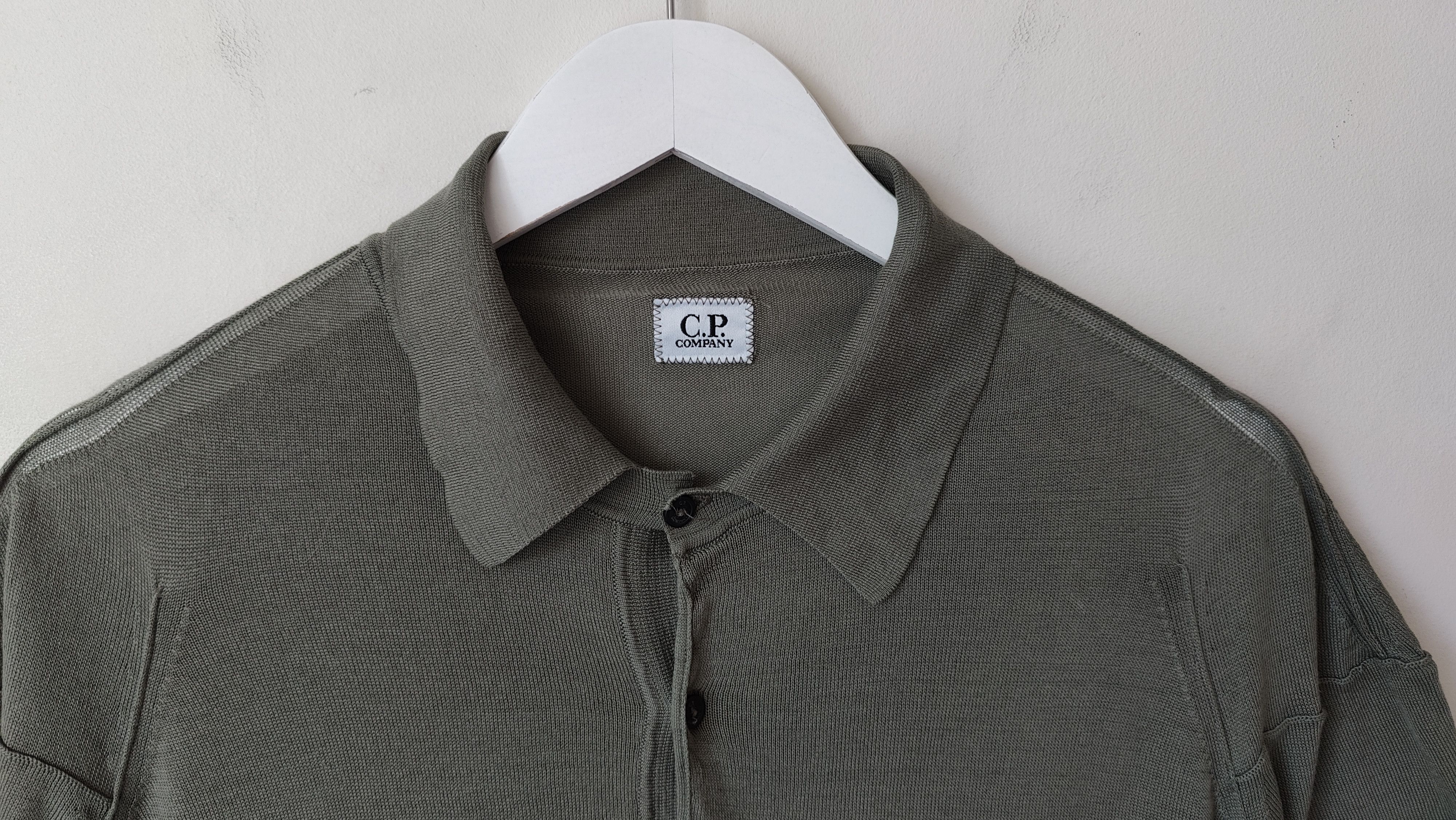 C.P. Company C.P. Company Knitted Colalr Khaki Polo Tshirt Size US XL / EU 56 / 4 - 3 Thumbnail