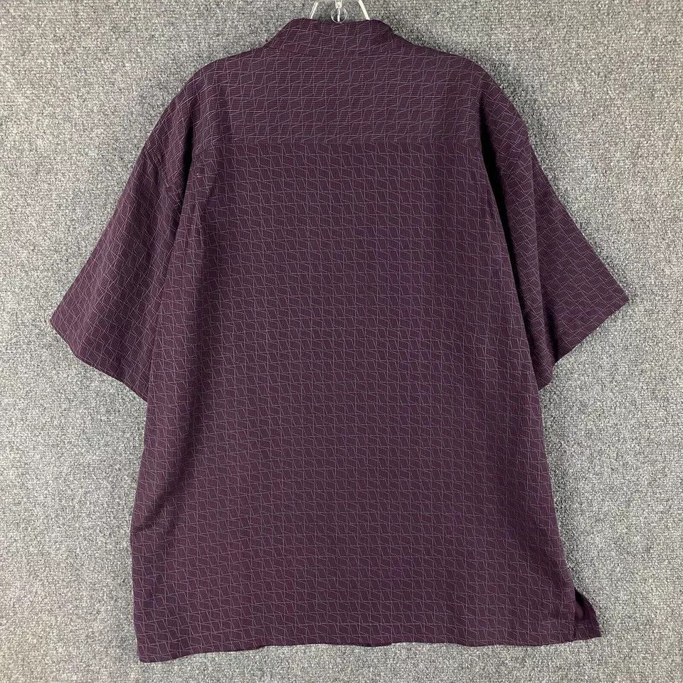 Toscano Toscano Shirt Men's Extra Large Geometric Button Up Silk XL Size US XL / EU 56 / 4 - 8 Thumbnail