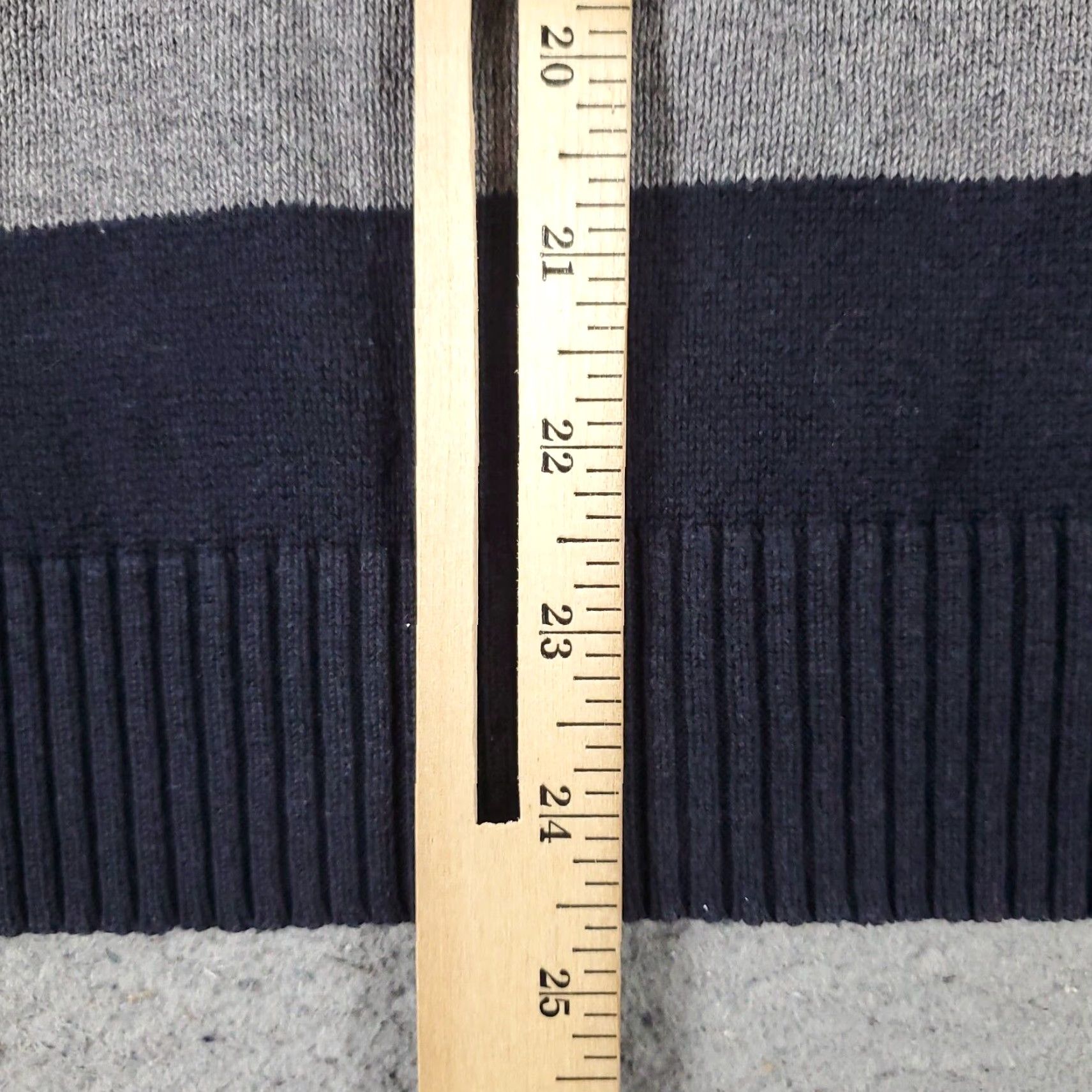 Nautica Nautica Sweater Mens XL Gray Striped 1/4 Zip Pullover Size US XL / EU 56 / 4 - 7 Thumbnail