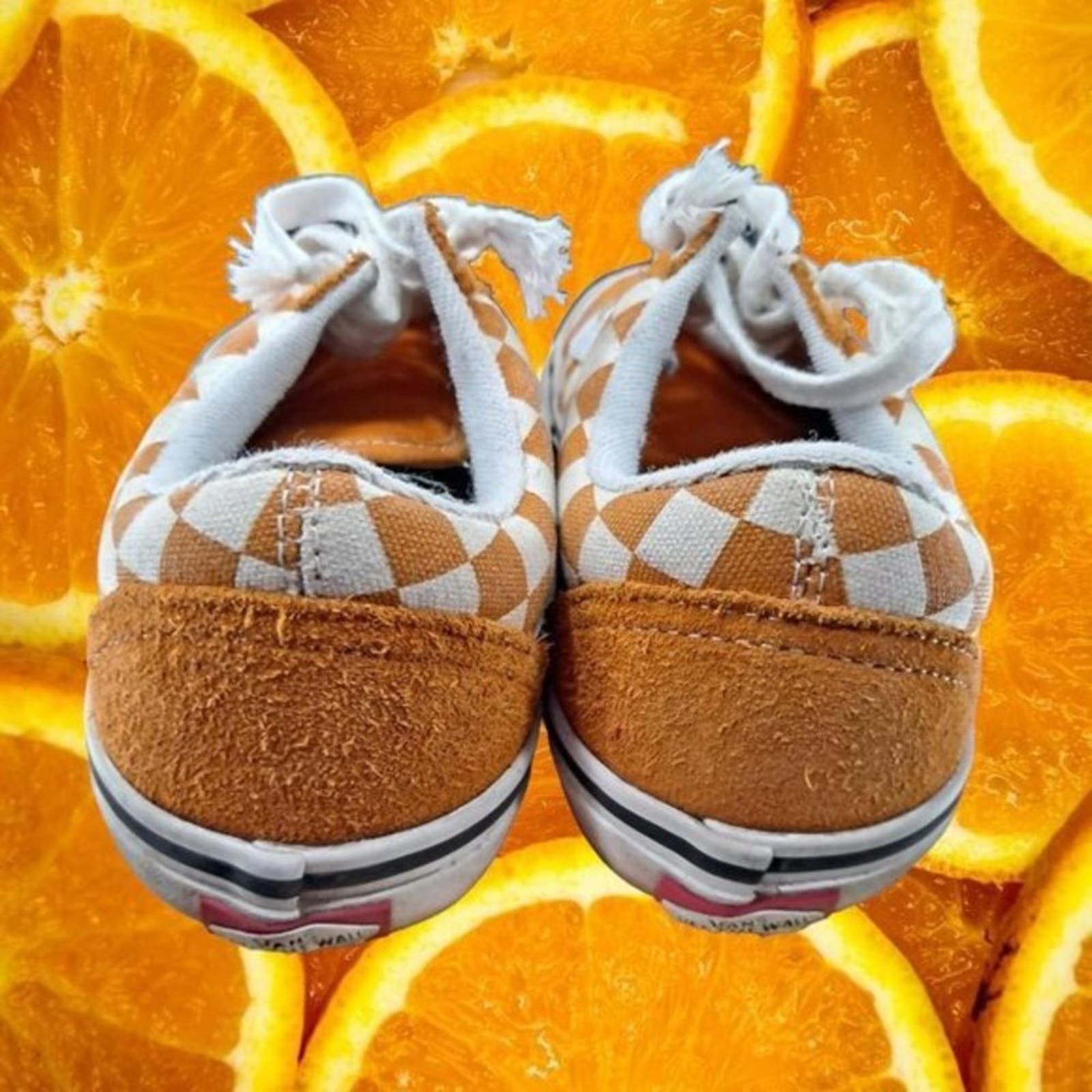 Vans Vans Pro Sneakers Orange and White Check Size 5 Size US 5 / EU 37 - 4 Thumbnail