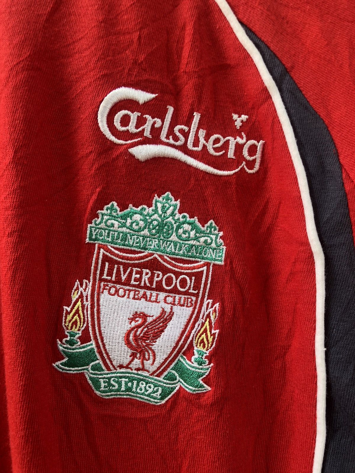 Adidas 🔥Vintage Y2k🔥 Adidas Liverpool Carlsbery Embroidered Tee Size US L / EU 52-54 / 3 - 10 Thumbnail