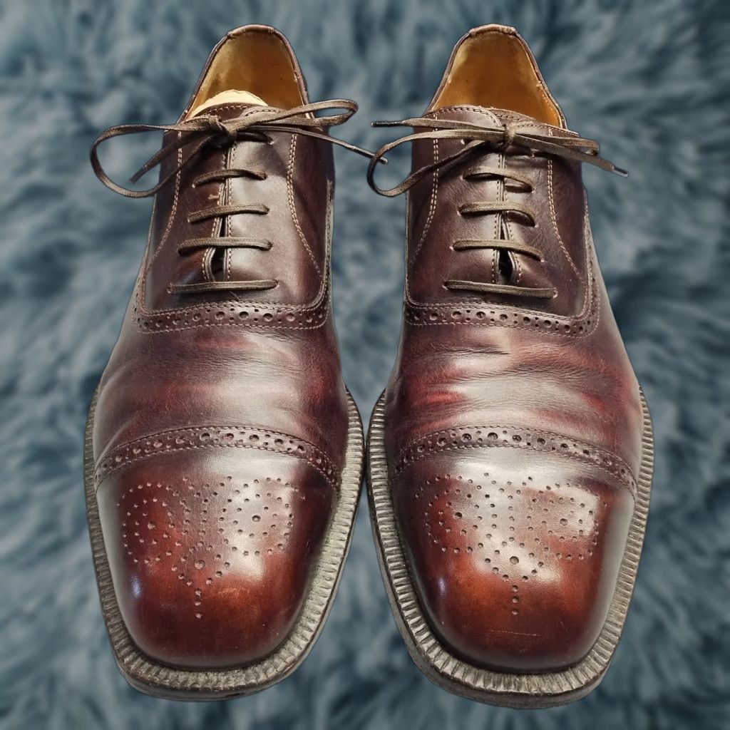 Salvatore Ferragamo Oxford Shoes Mens Size 10.5EE Brown  display picture 1