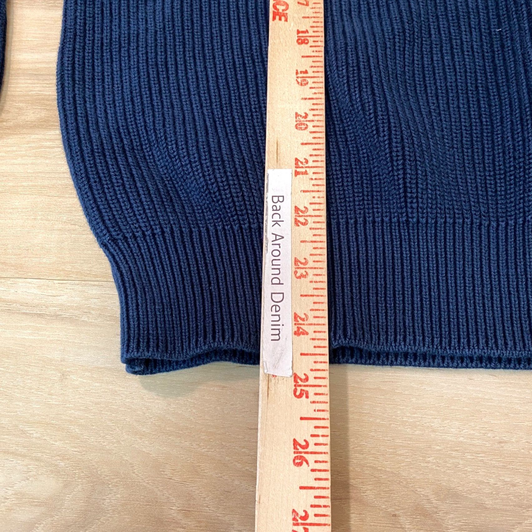 Zara Zara Quarter Zip Sweater Navy Blue Cotton XL Mens Mock Neck ribbed knit Pullover 100% Cotton Zipper Classic Casual Size US XL / EU 56 / 4 - 6 Thumbnail