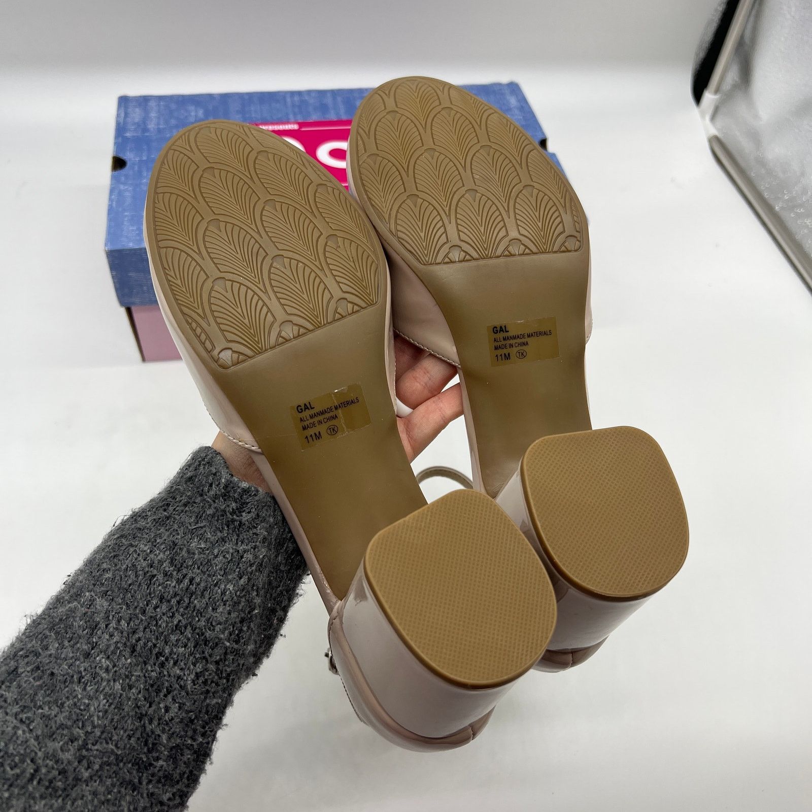 Other Pop Womens Gal Block Heel Nude Pumps Size 11M Size US 11 / IT 41 - 5 Thumbnail