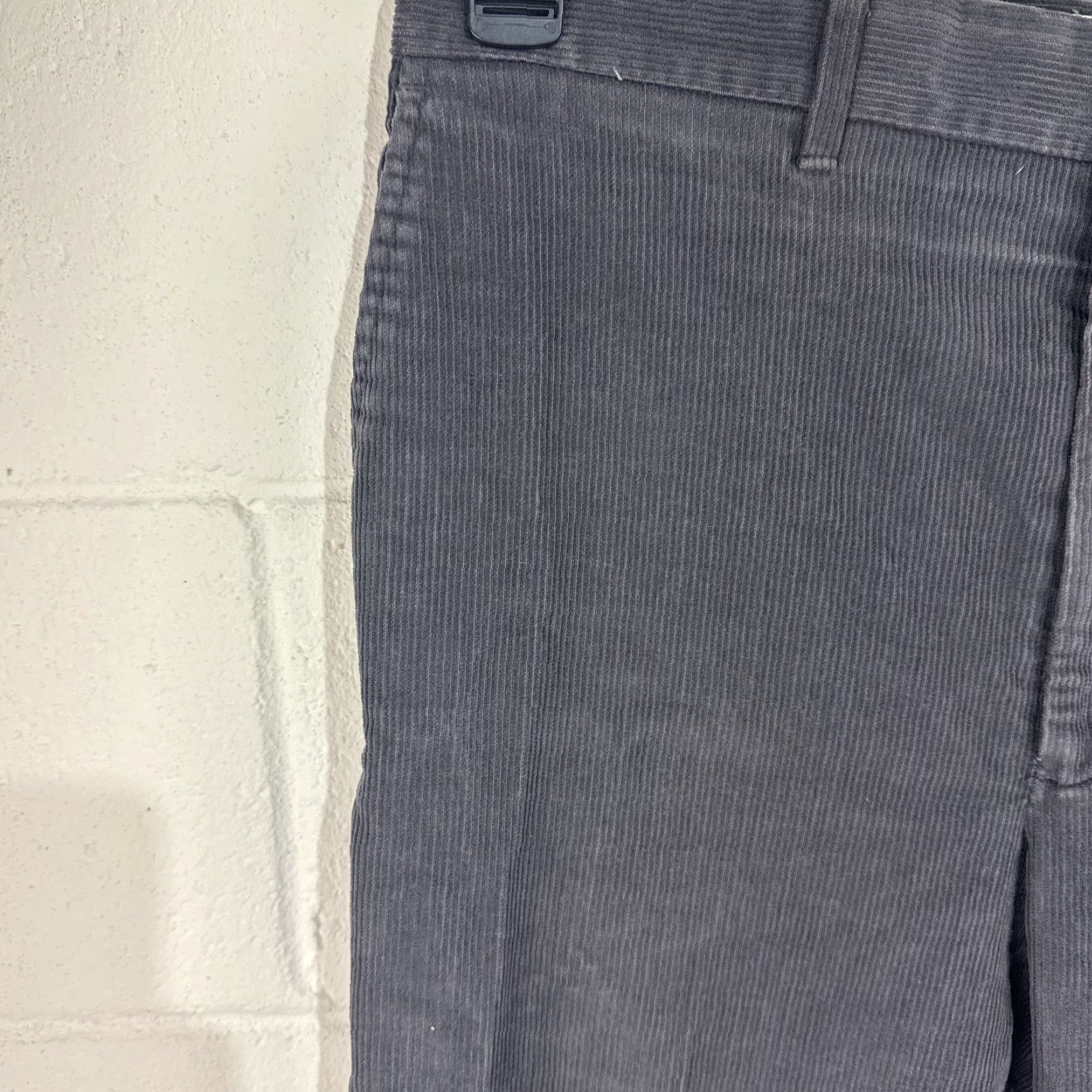 Haggar VINTAGE Haggar Pants Mens 34x30 Gray Corduroy Flat Front Straight Leg 90s Retro Grunge Hipster Logo Casual Workwear Size US 34 / EU 50 - 3 Thumbnail