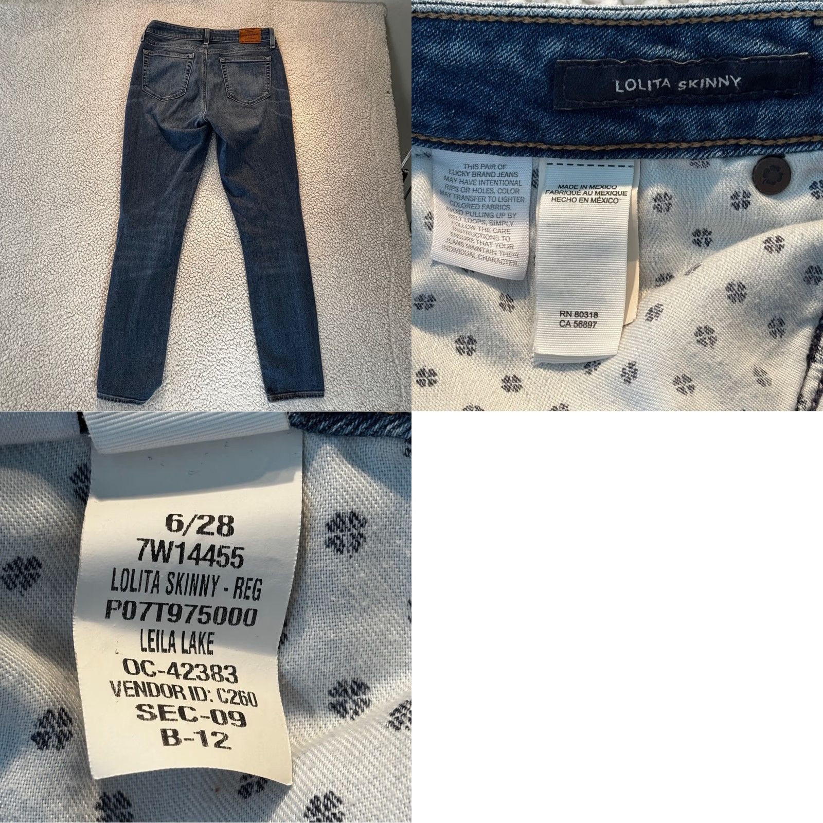 Lucky Brand Lucky Brand Jeans Leila Lake Medium Wash Orta Denim Women’s 28 Straight Jeans Made in Mexico Women’s Jeans Size 28" / US 6 / IT 42 - 8 Thumbnail