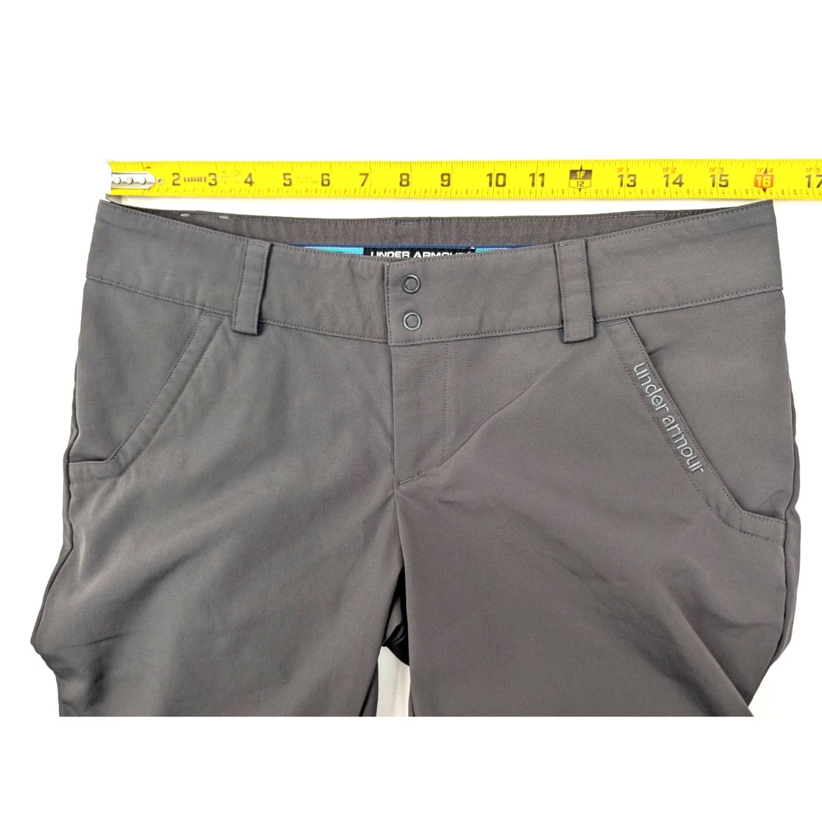 Under Armour Under Armour Performance Golf Capri Pants Women 8 Gray Wicking Stretch Capris 32 Inseam 18.5in 4-Pocket Design Regular Fit Size 30" / US 8 / IT 44 - 5 Thumbnail