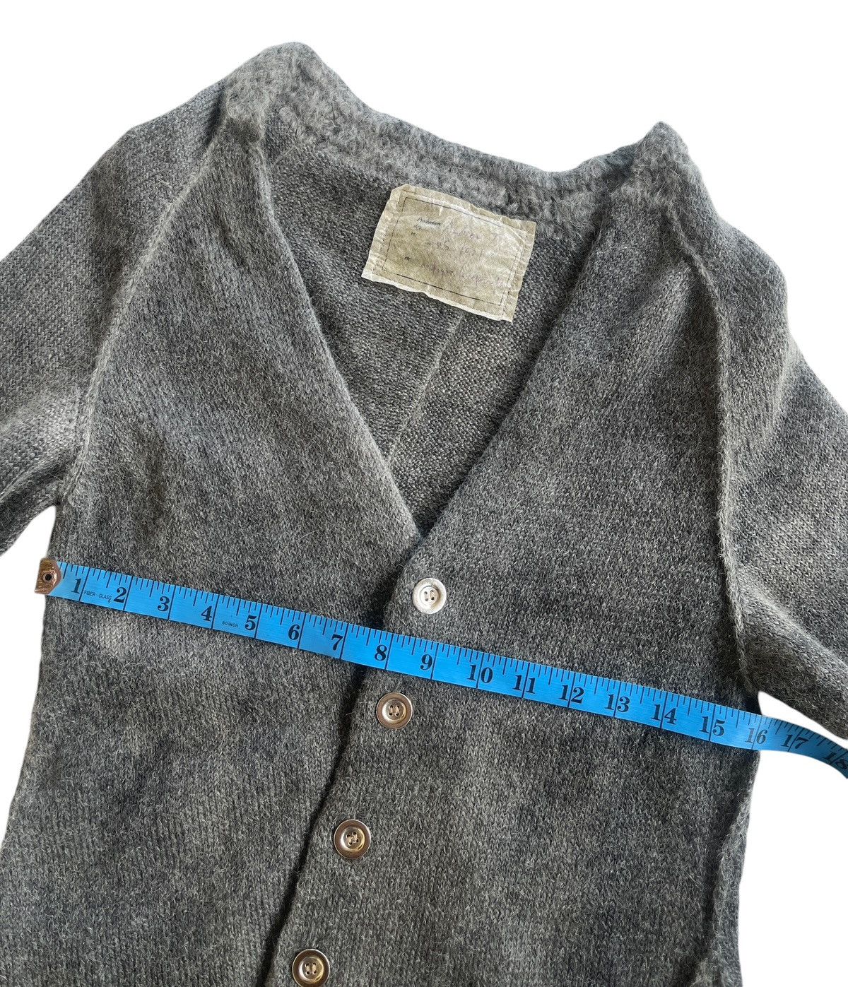 Japanese Brand 2005 Ambient Iconic Assymetrical Wool Mohair Cardigan Size S / US 4 / IT 40 - 12 Thumbnail