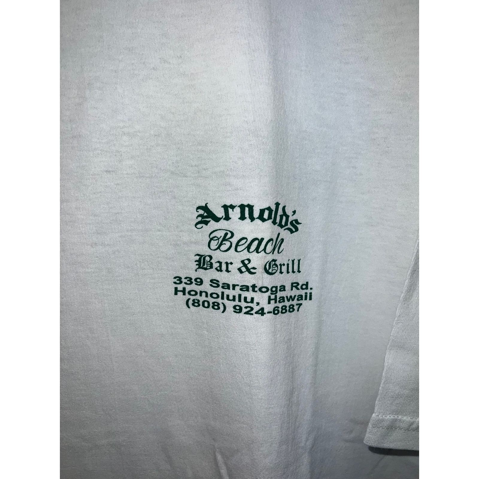 Jerzees Vintage Honolulu Shirt I Ate Arnolds Balls Beach Bar Hawaii Size US XL / EU 56 / 4 - 3 Thumbnail
