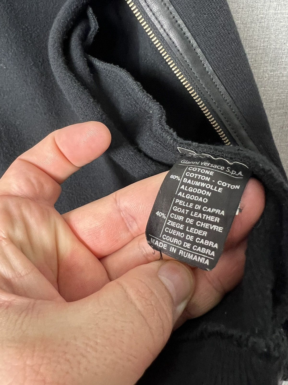 Versace Vintage Versace Sport Big Logo Collared Leather Jacket Biker Size US M / EU 48-50 / 2 - 22 Thumbnail