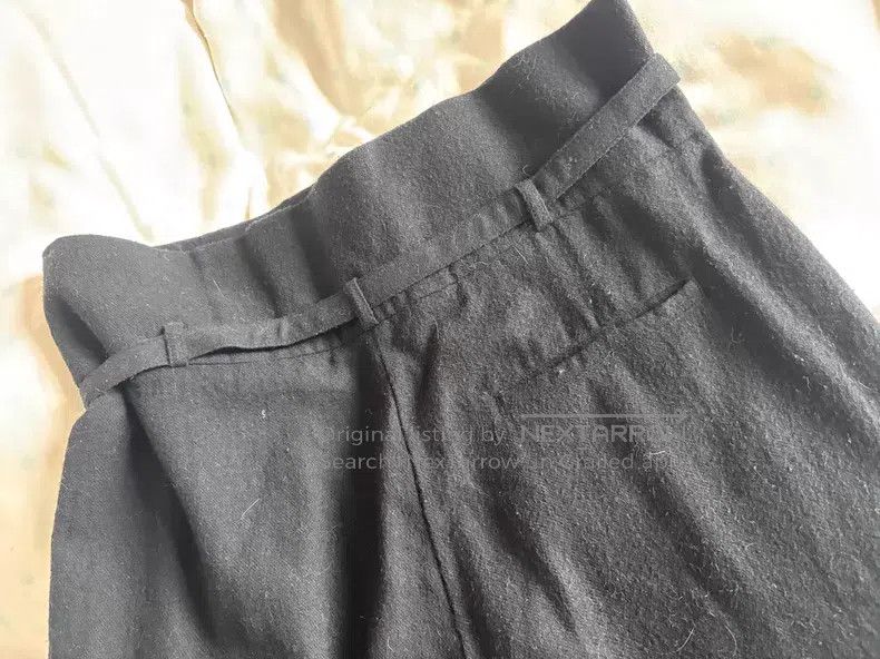 Ann Demeulemeester Ann Demeulemeester Black wool trousers with belt design, l Size 25" / US 0 / IT 36 - 4 Thumbnail