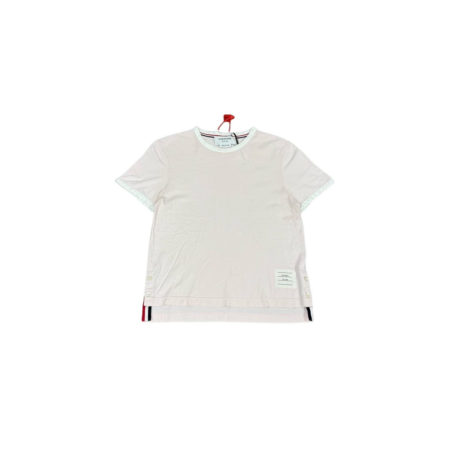 Thom Browne Thom Browne Pink Side Button T-Shirt IT 38 Size XS / US 0-2 / IT 36-38 - 1 Thumbnail