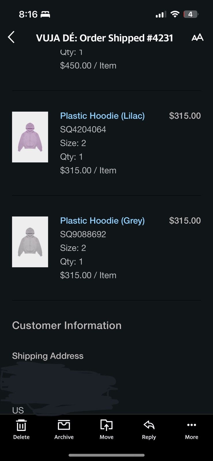 Vuja De Vuja De Plastic Hoodie Size US M / EU 48-50 / 2 - 5 Thumbnail