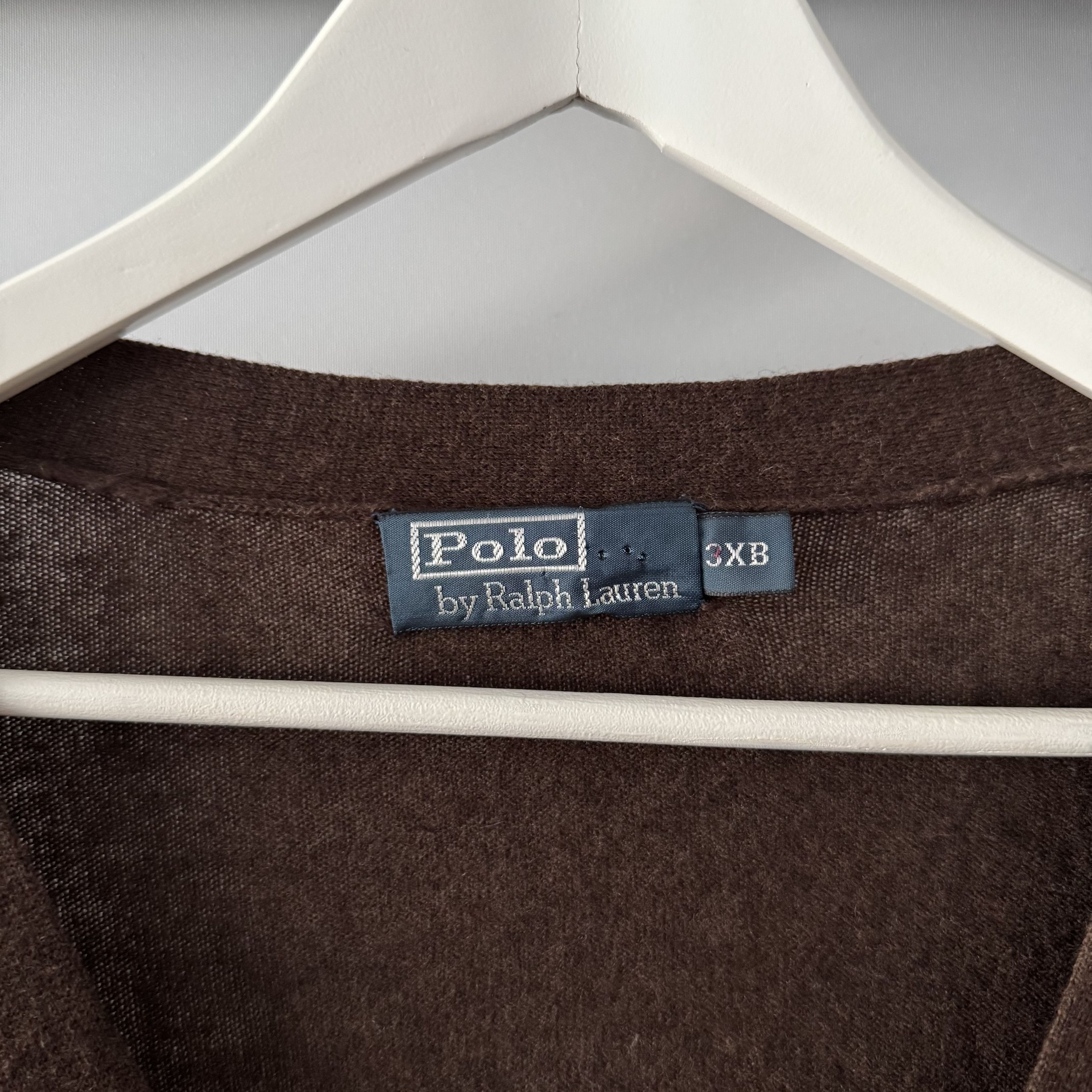 Polo Ralph Lauren Polo By Ralph Lauren Wool Brown Cardigan 3XL Size US XXL / EU 58 / 5 - 4 Thumbnail