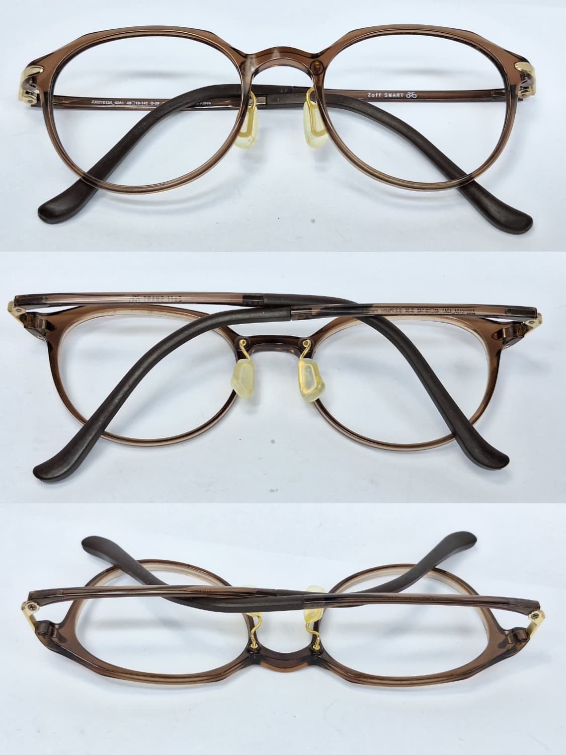 Vintage Zoff SMART ZJ221012 Brown Boston Glasses Frame Ultralight 9g Size ONE SIZE - 3 Thumbnail