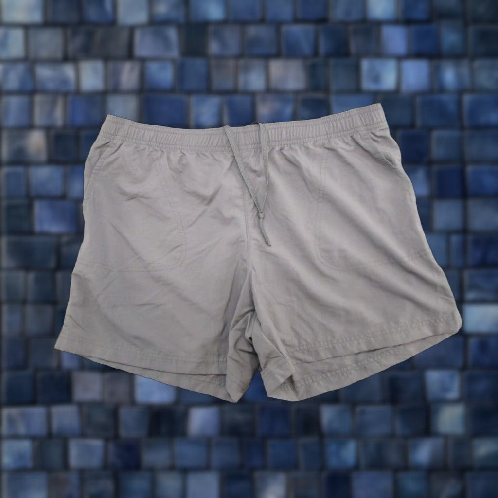 Vintage Columbia Shorts Elastic Waist Gray Women's Size Large Outdoor Hiking Drawstring Size 36" / US 14 / IT 50 - 1 Thumbnail