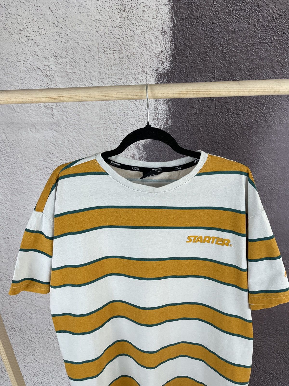 Black Label Starter Black label white orange striped tee shirt Size US XL / EU 56 / 4 - 3 Thumbnail