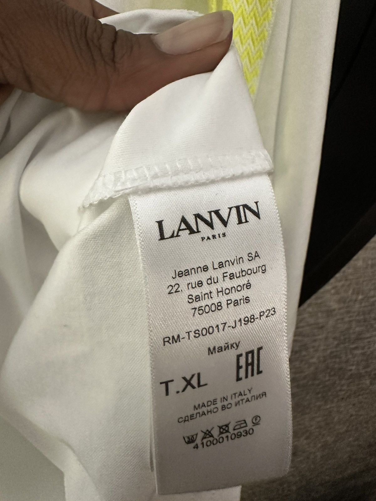 Lanvin Lanvin Curb Shoestring T-Shirt Size US XL / EU 56 / 4 - 8 Thumbnail