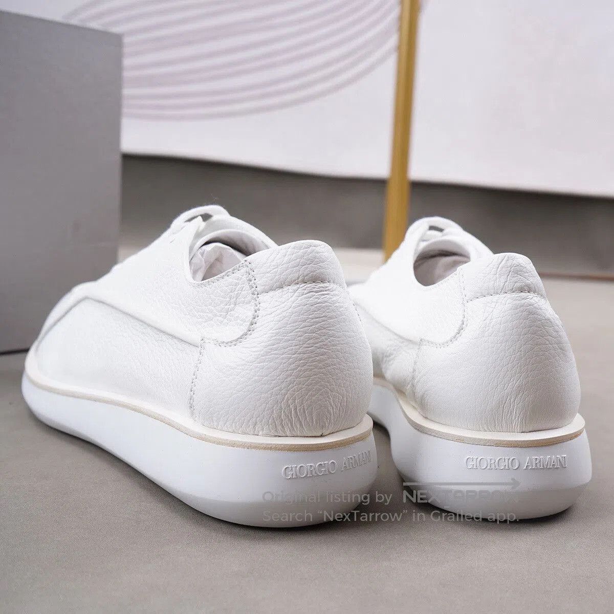 Giorgio Armani Giorgio Armani White Suede Sneakers Sale. Size US 11 / EU 44 - 3 Thumbnail